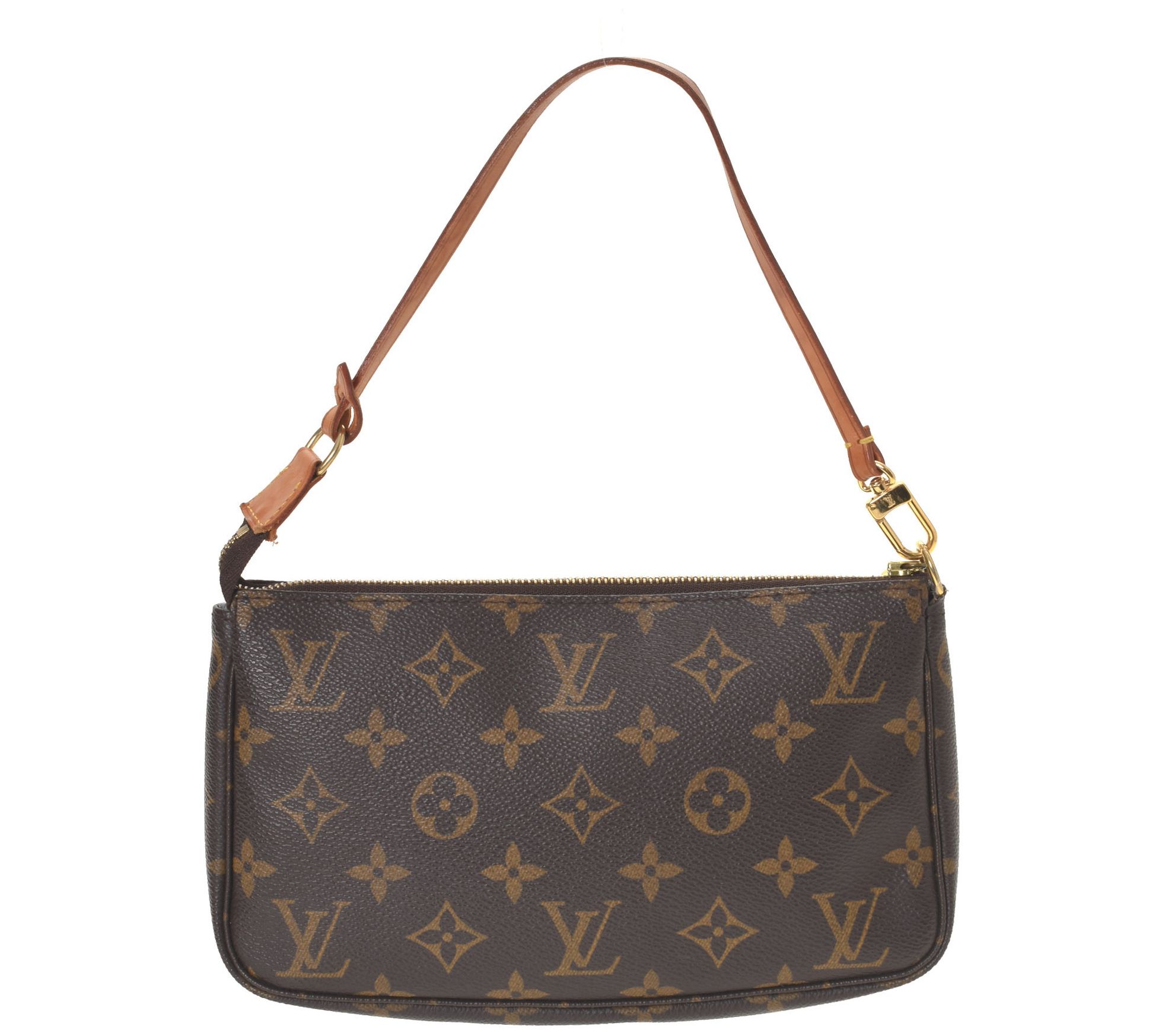 Louis Vuitton - Authenticated Pochette Accessoire Handbag - Cloth Brown for Women, Good Condition
