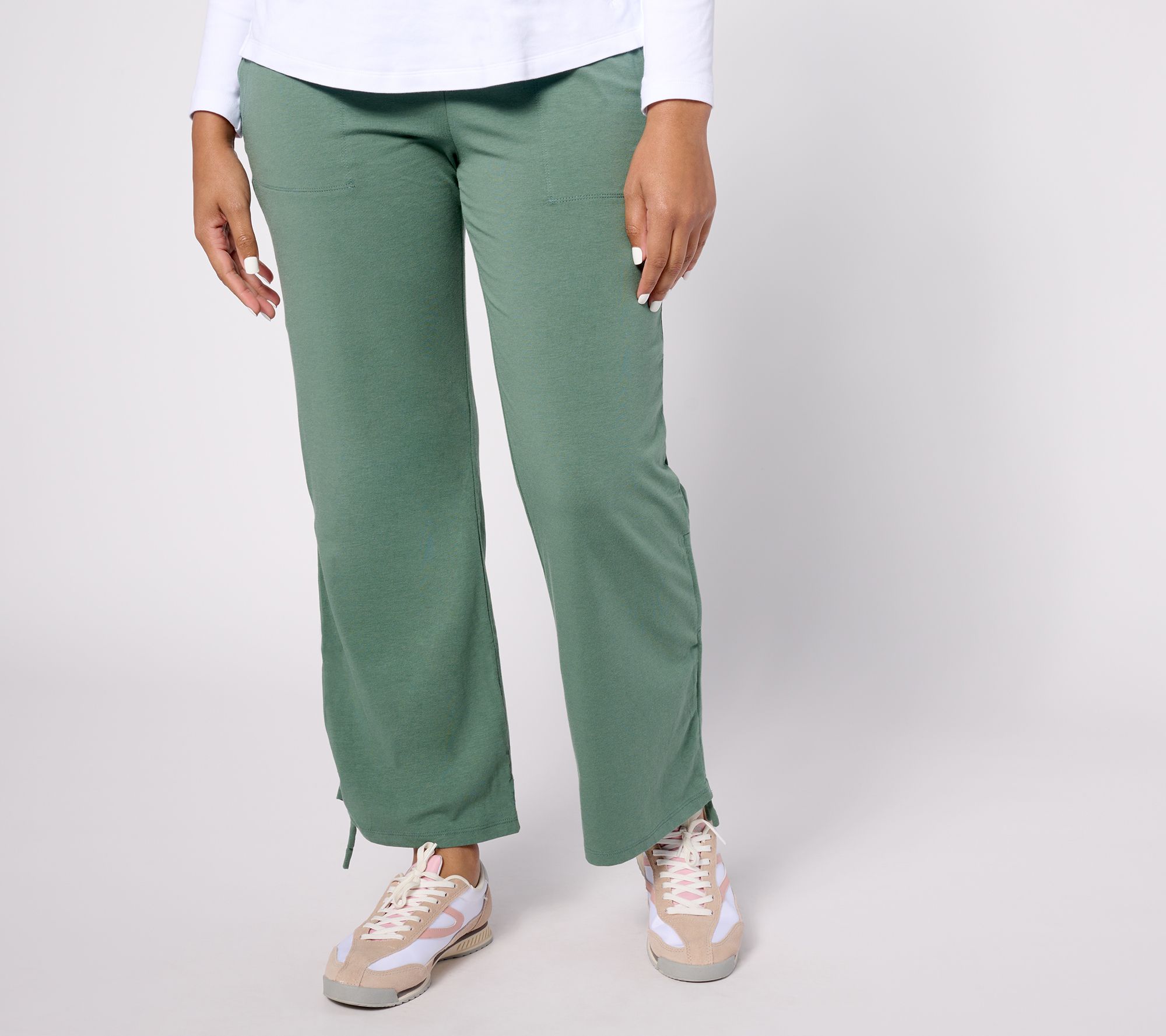 AnyBody Lounge Cozy Knit Ruched Pant 