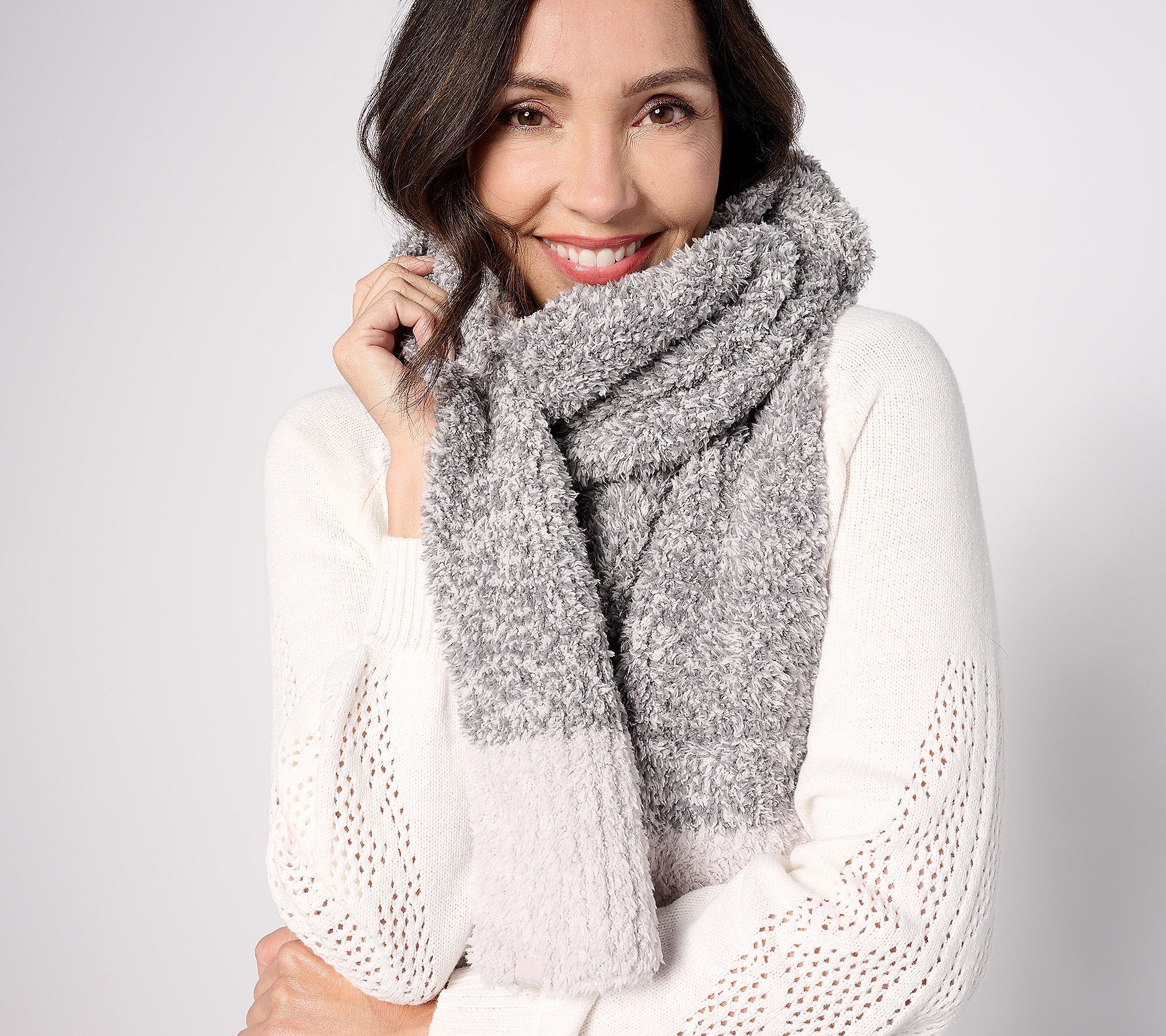 Barefoot Dreams CozyChic Heathered Tipped Scarf