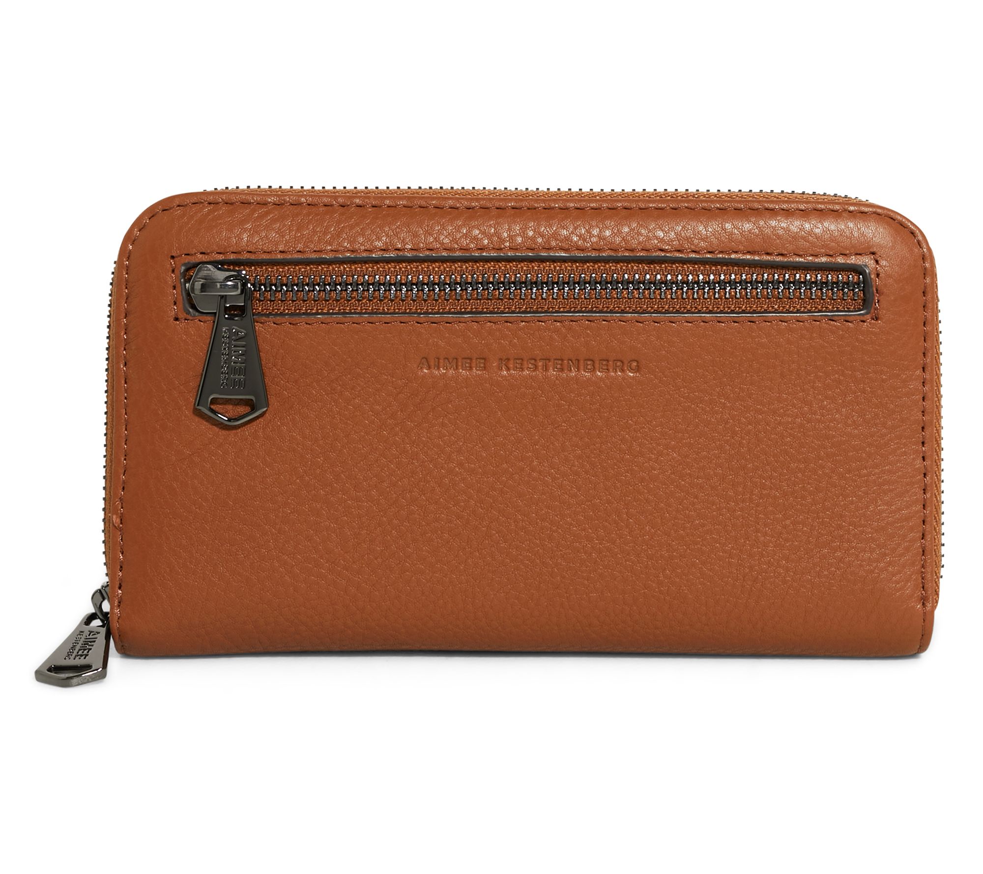 Aimee Kestenberg Jesse Large Zip Around Leather Wallet - QVC.com