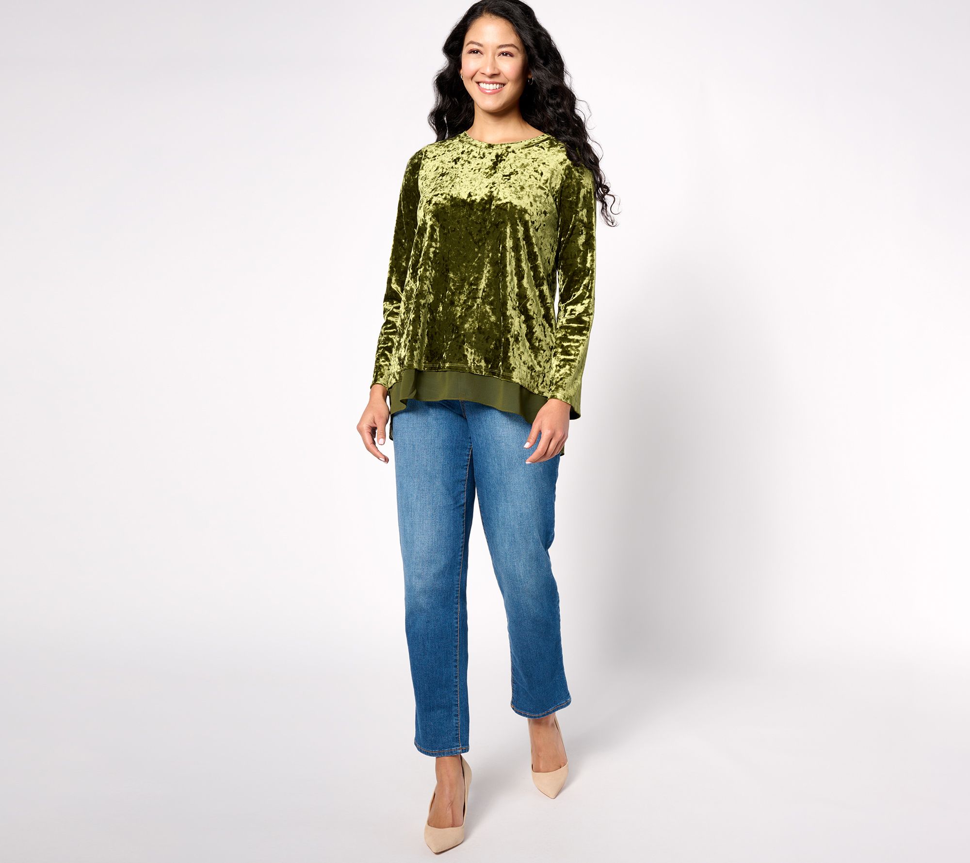 Haut En Chiffon Brodé Vert Logo By Lori Goldstein Taille 6 - Occasion En Très Bon état