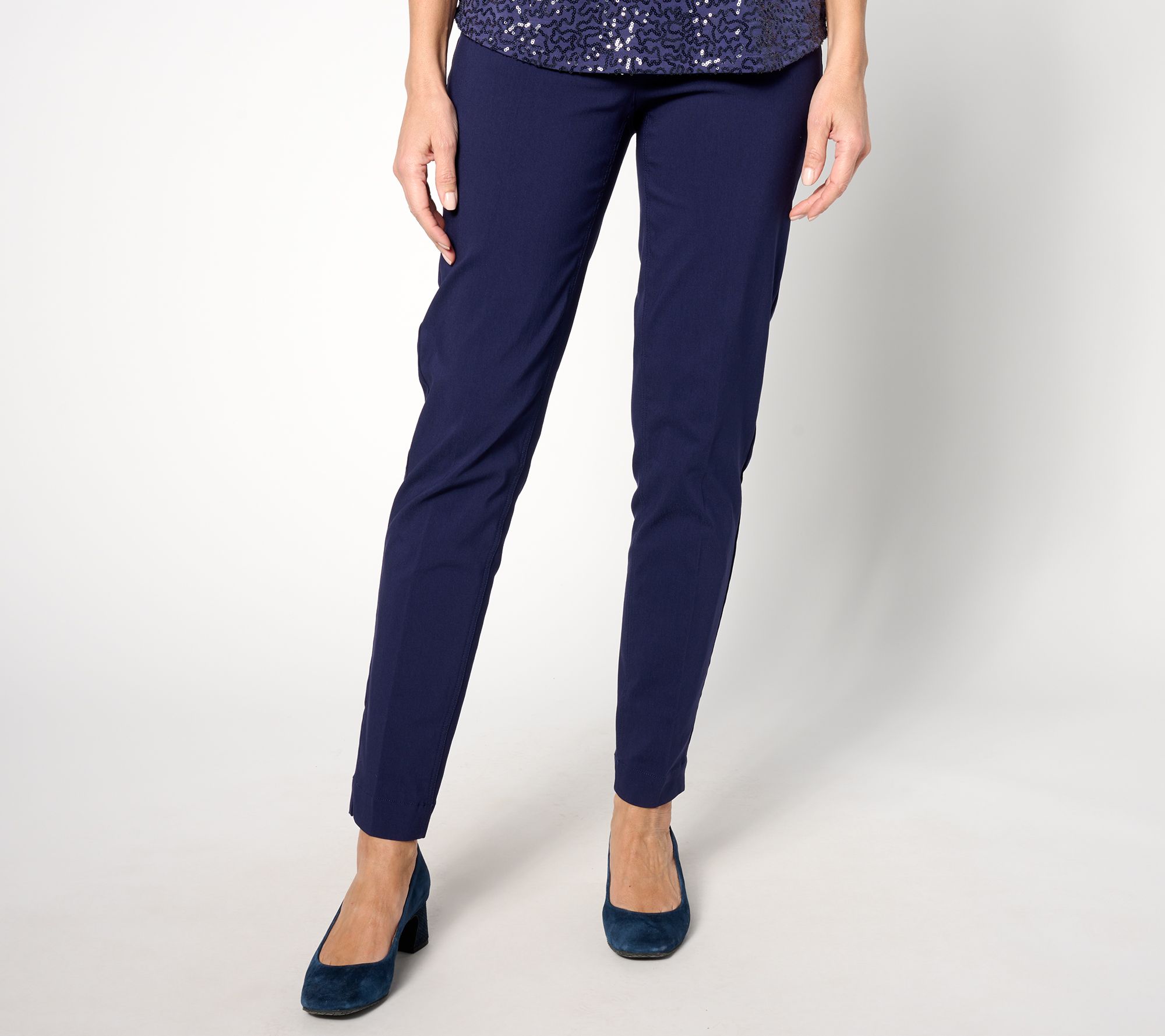 Pantalon Femme Coldwater Creek Noir Taille 8 - Coupe Naturelle Slim - 29 De Longueur