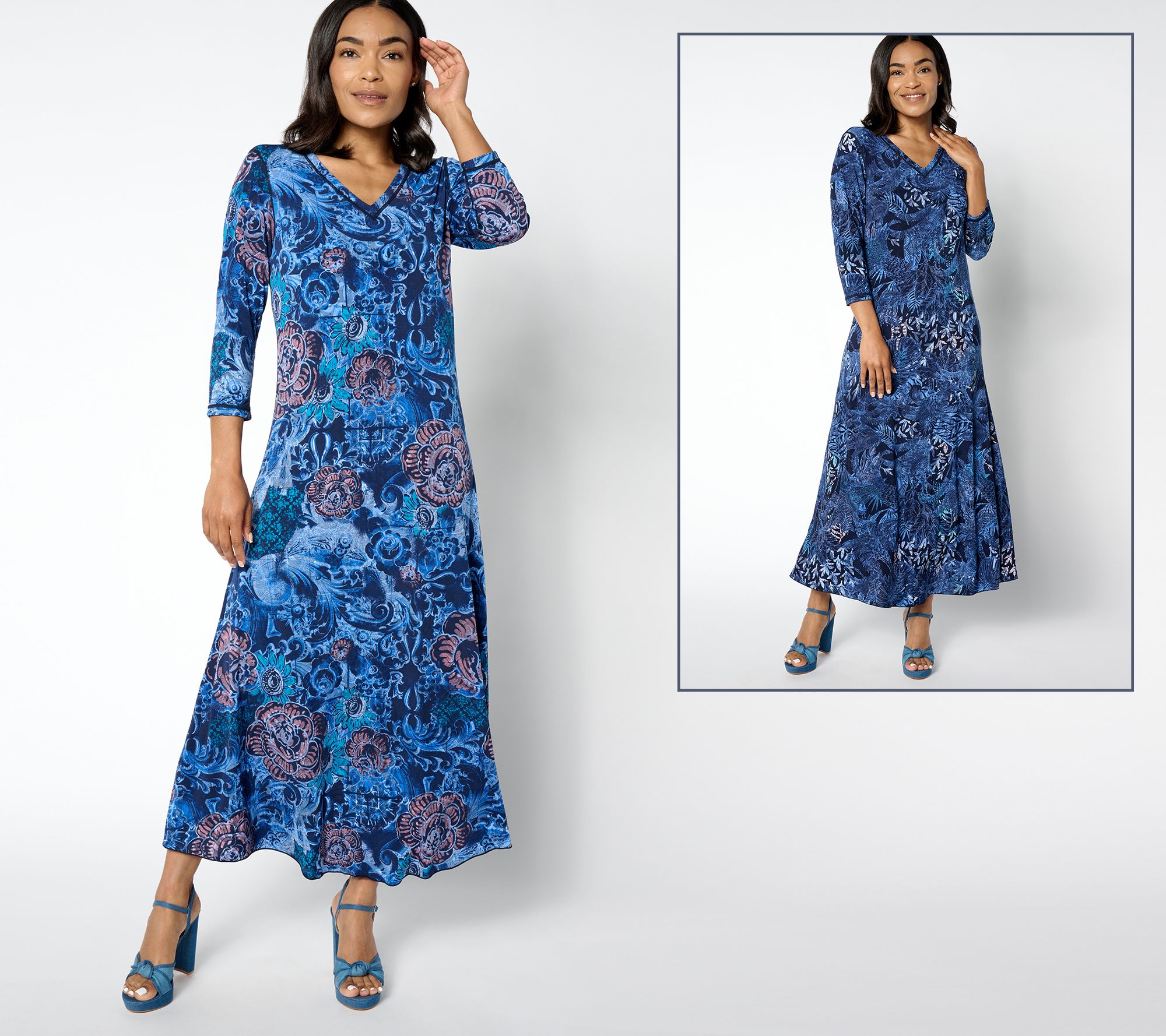 Attitudes by Renee Regular Reversible Como Jersey Maxi Dress