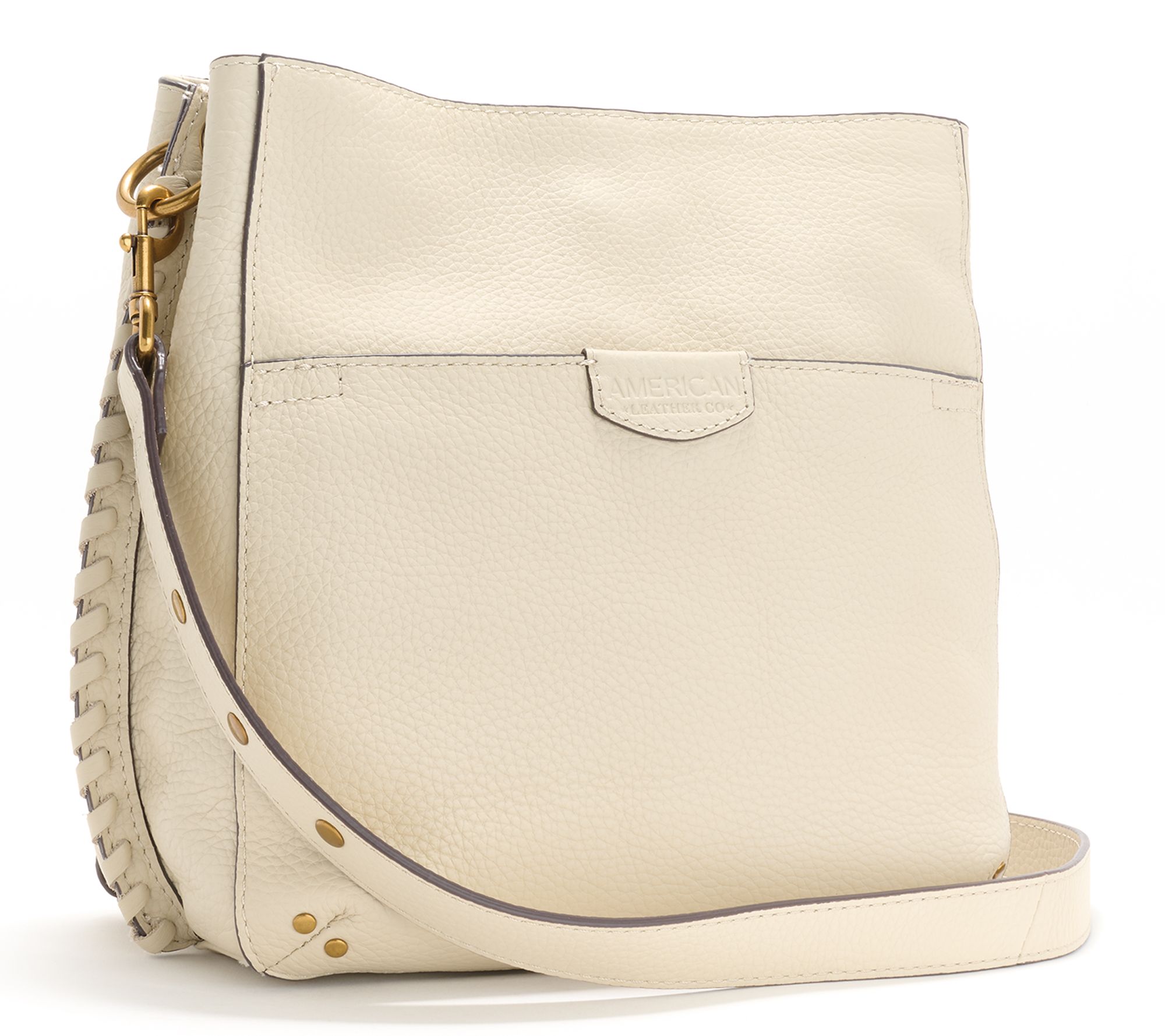 American Leather Co. Pebble Leather Triple Entry Luca Crossbody