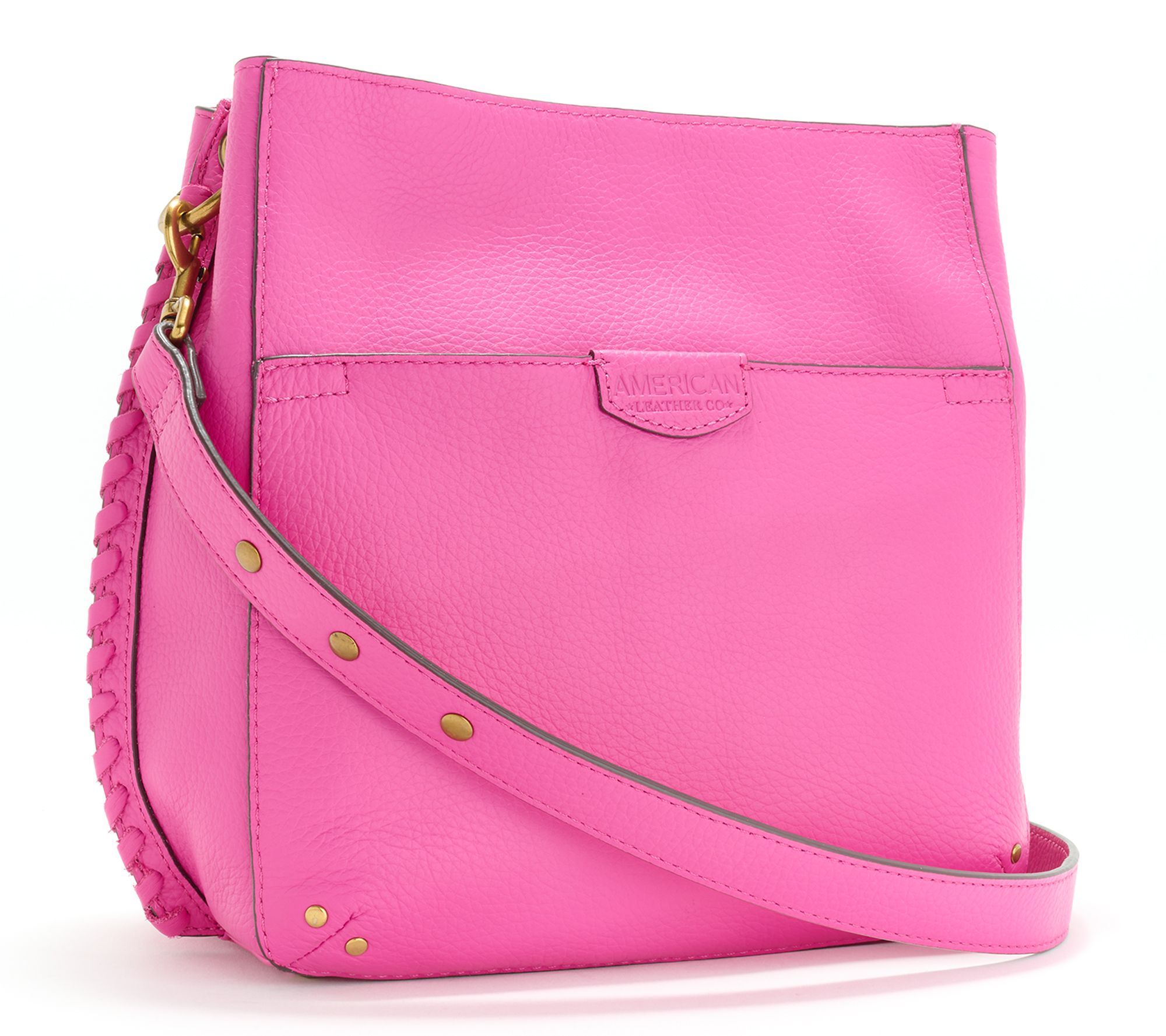 American Leather Co. Pebble Leather Triple Entry Luca Crossbody