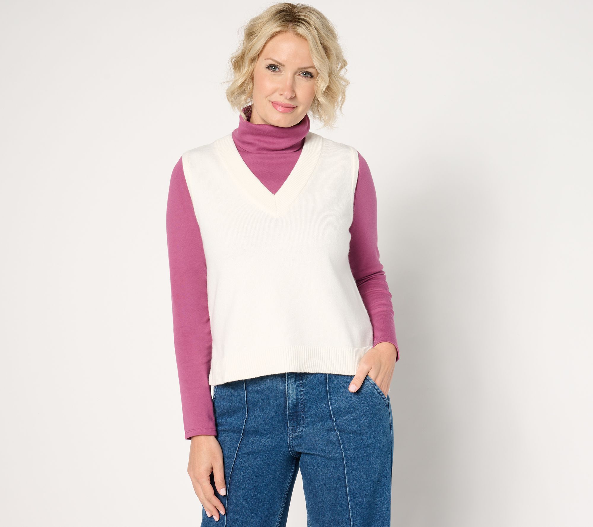 Me by Jennie Garth Fenway Sweater Vest