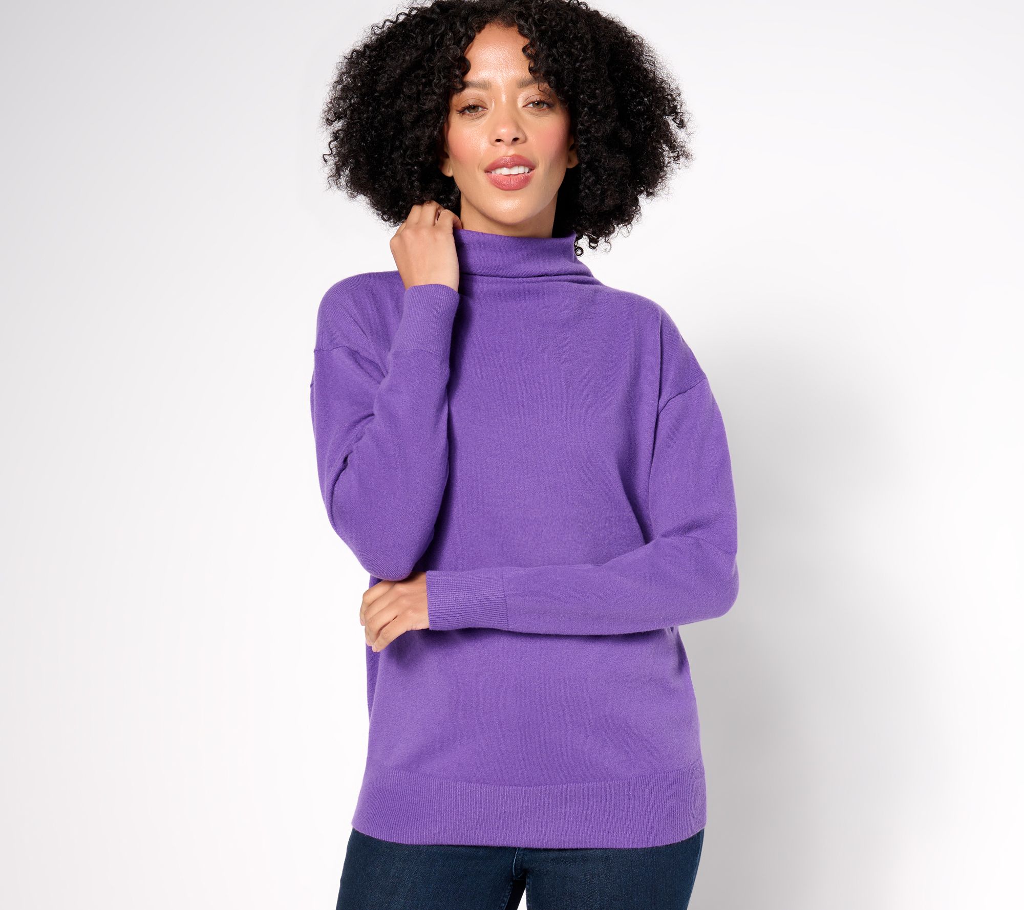 BEAUTIFUL by Lawrence Zarian Gathered Turtleneck Sweater
