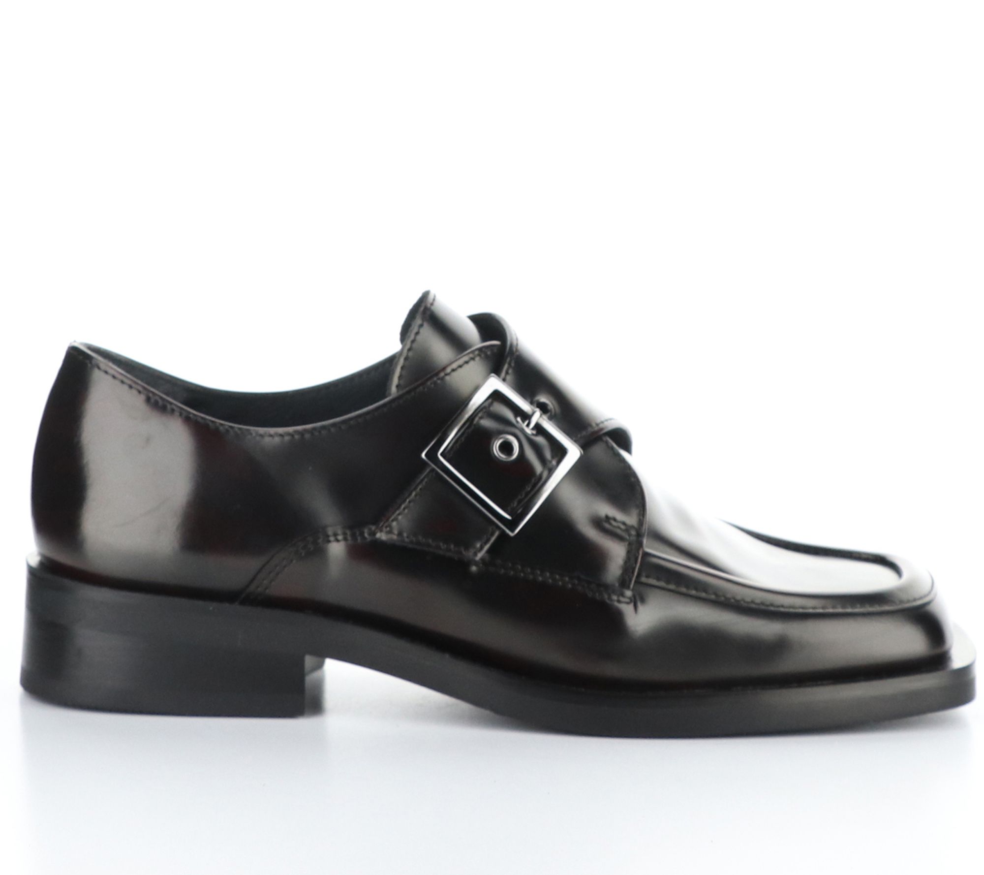 Bos. & Co. Leather Buckle Detail Loafers- Eliza