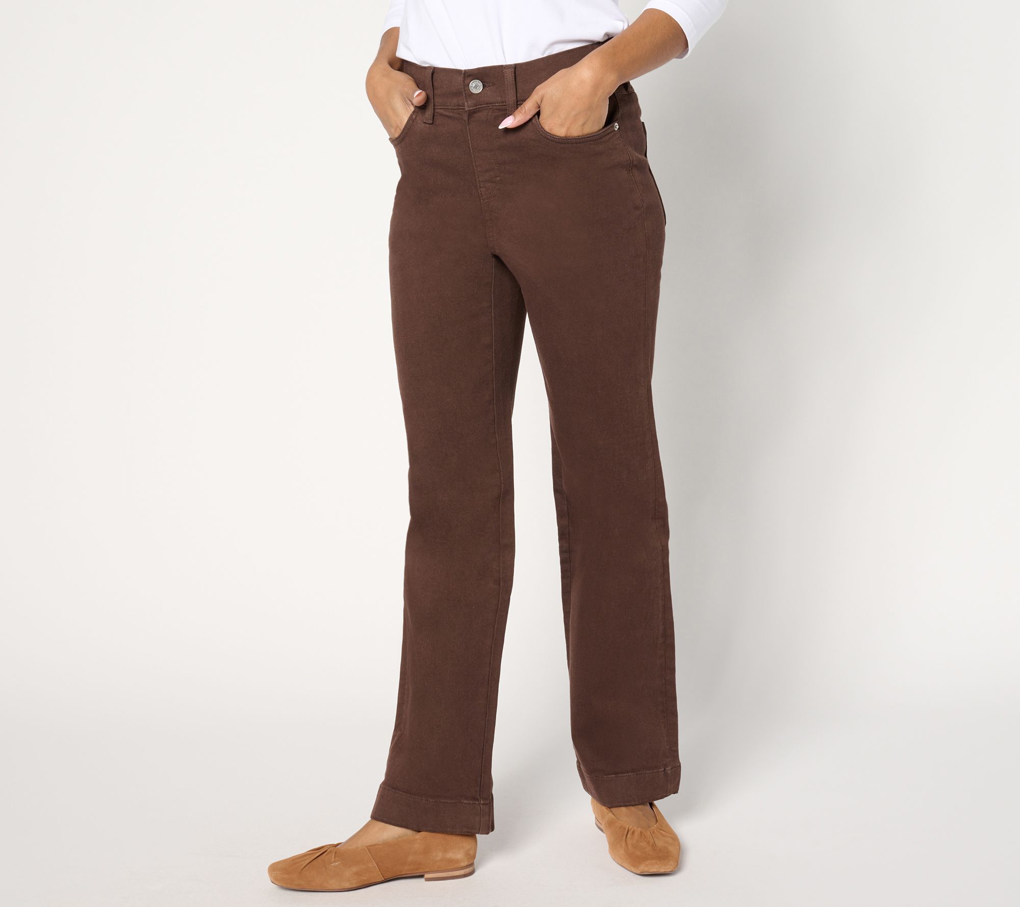 Denim & Co. Tall Color Cozy Touch Relaxed Straight Jean