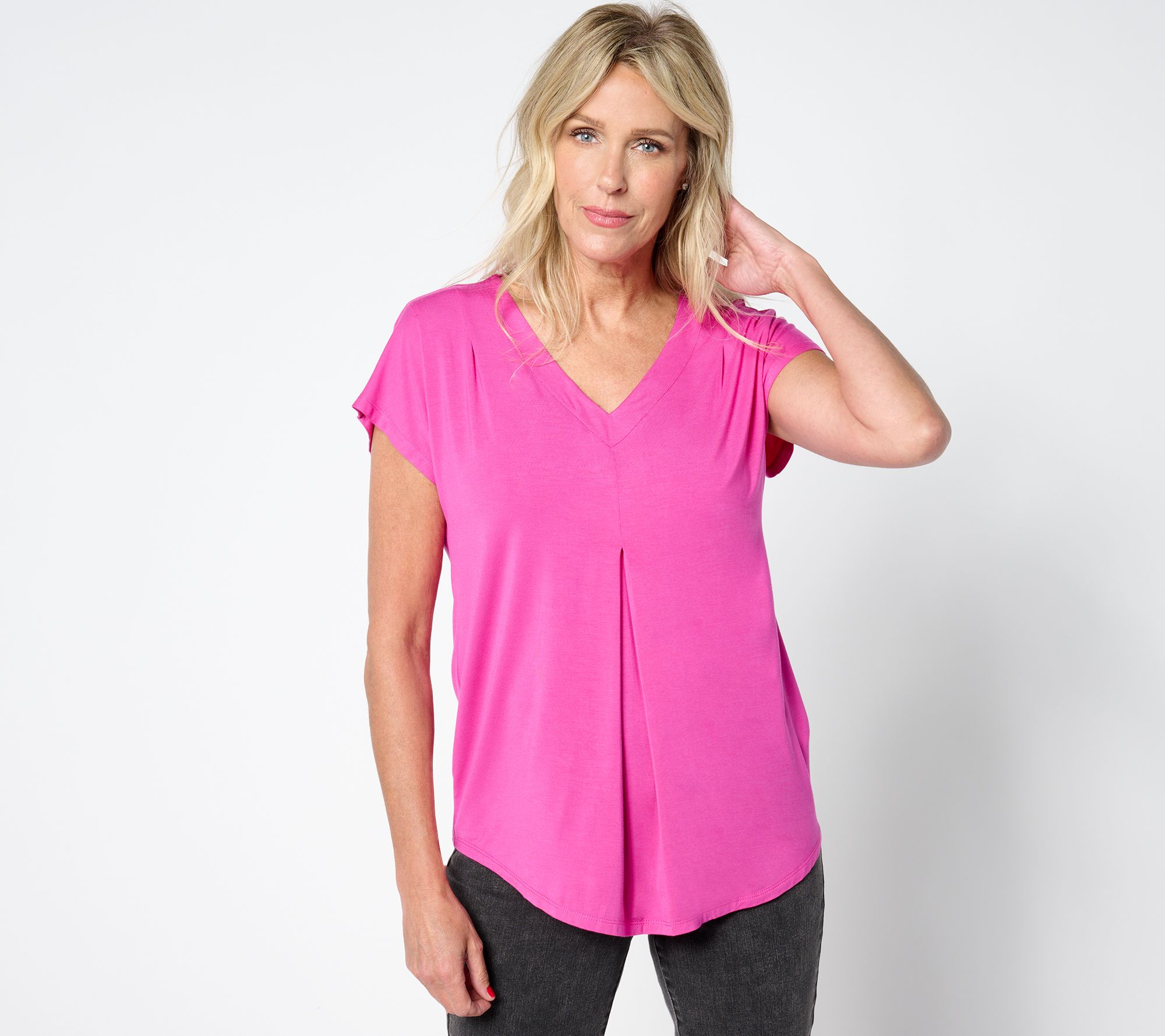 "As Is" Belle by Kim Gravel Rayon Spandex Solid Top