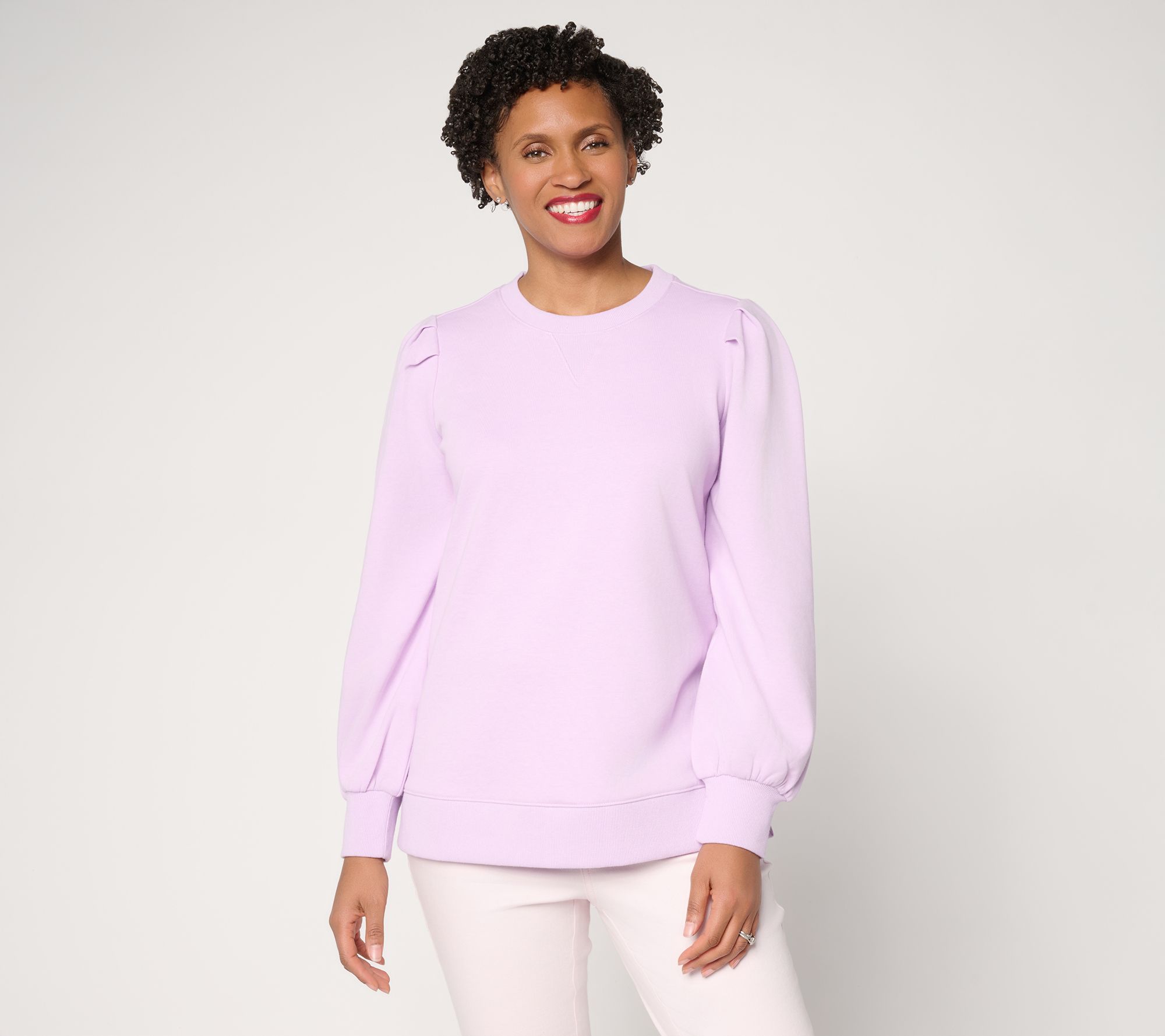 Belle by Kim Gravel Time to Relax Balloon Sleeve Sweatshirt