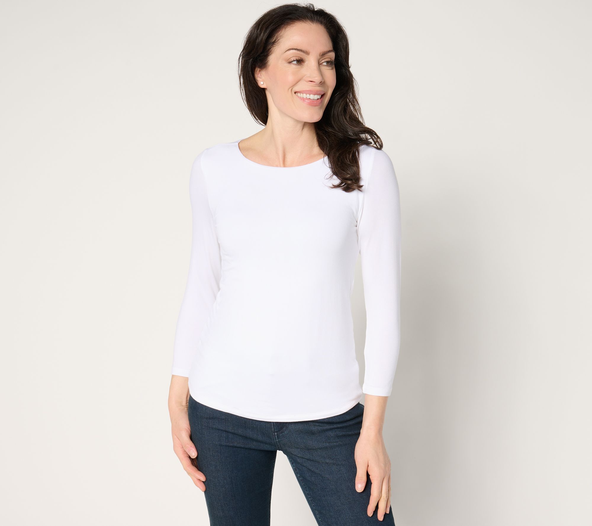 Joan Rivers Wardrobe Builders ButterSoft 3/4 Sleeve Top