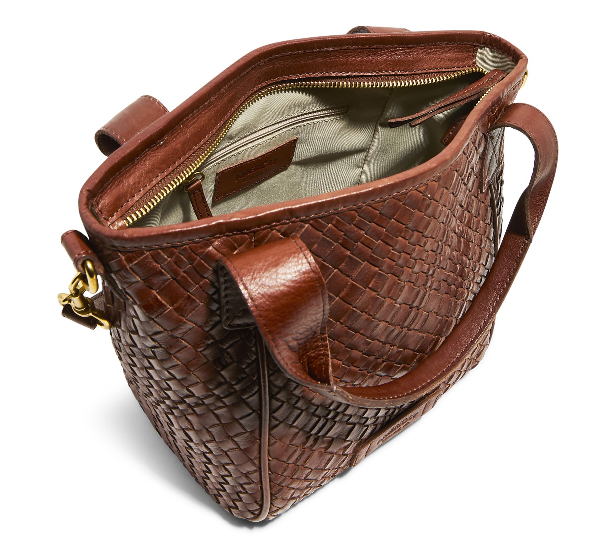 American Leather Co. Mina Washed Heritage Leather Tote - QVC.com