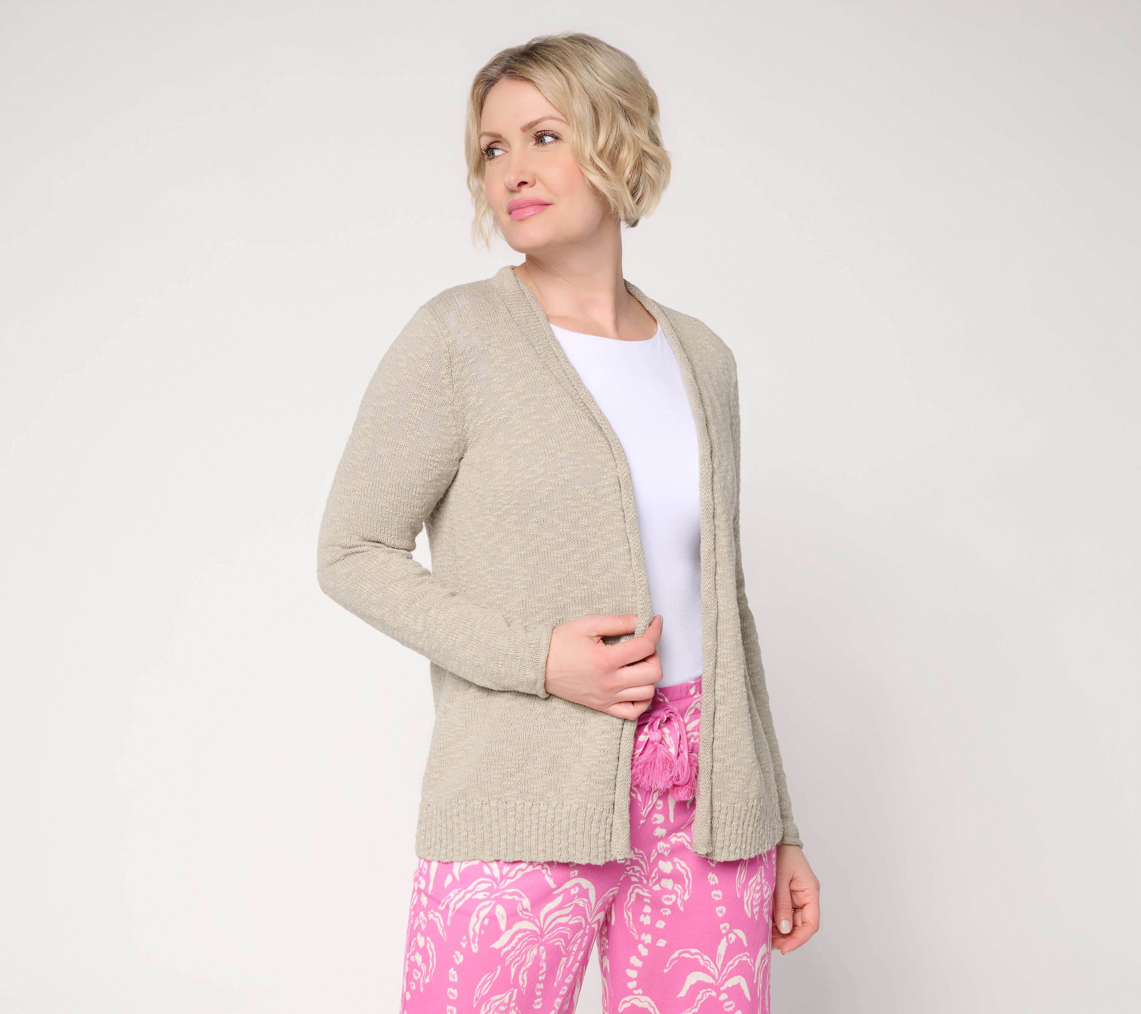 Belle Beach by Kim Gravel Gotta Getaway 100% Cotton Open Cardigan