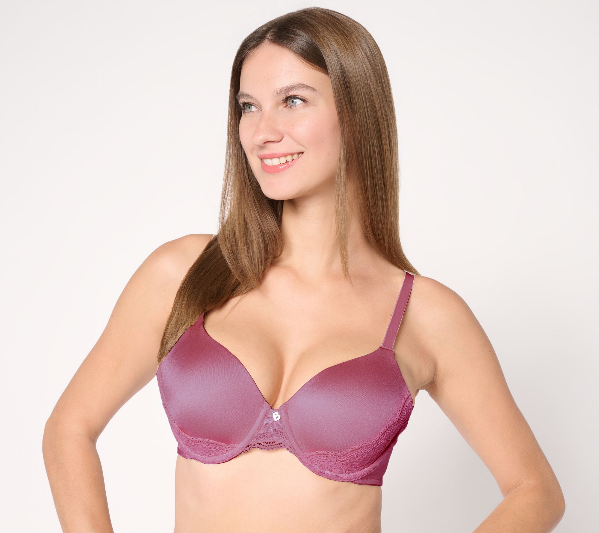 Breezies Natural Curves Lace Trim Underwire T-Shirt Bra
