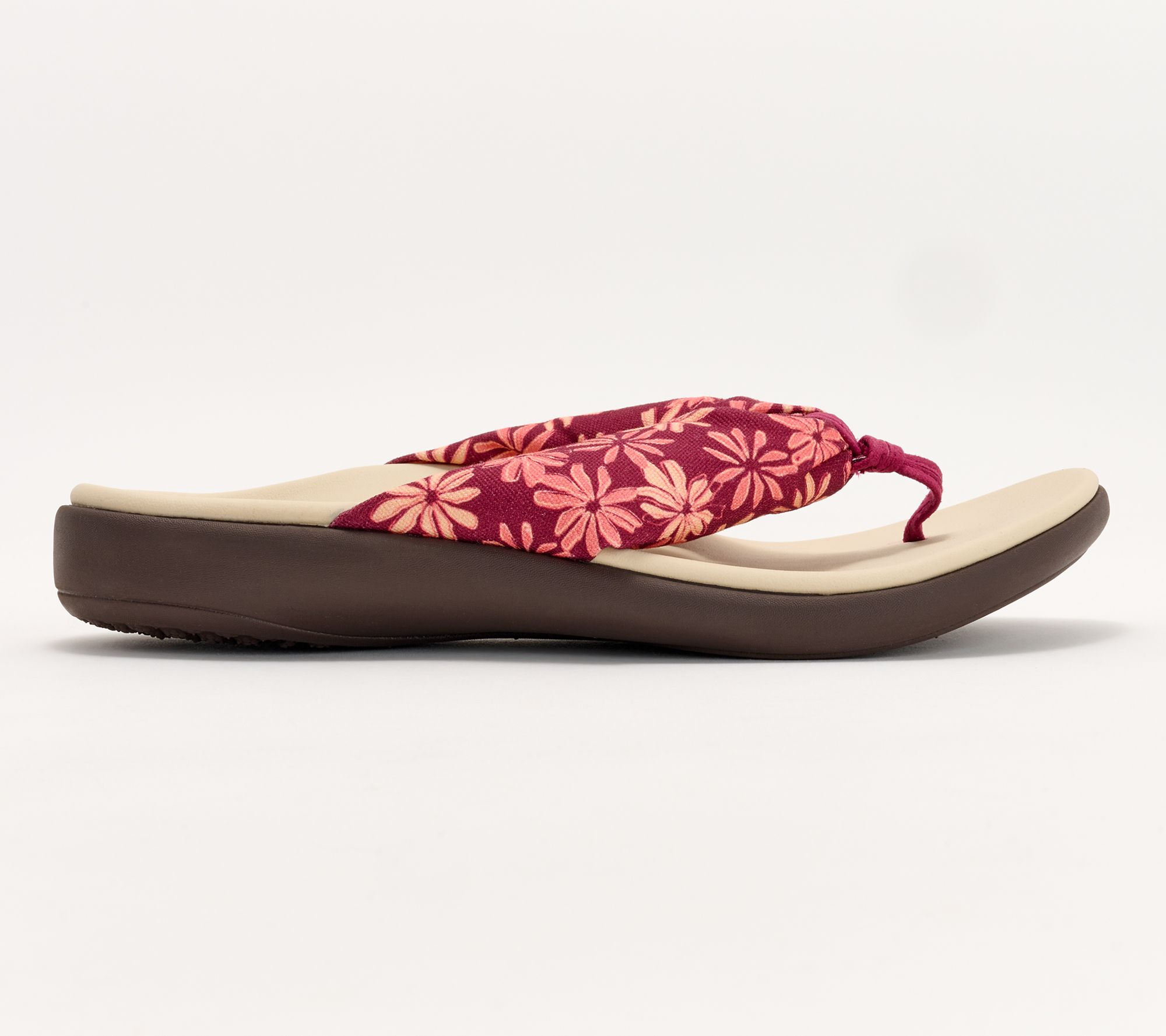 ua2516♡ Revitalign Orthotic Floral Printed Thong Sandals - Tahiti