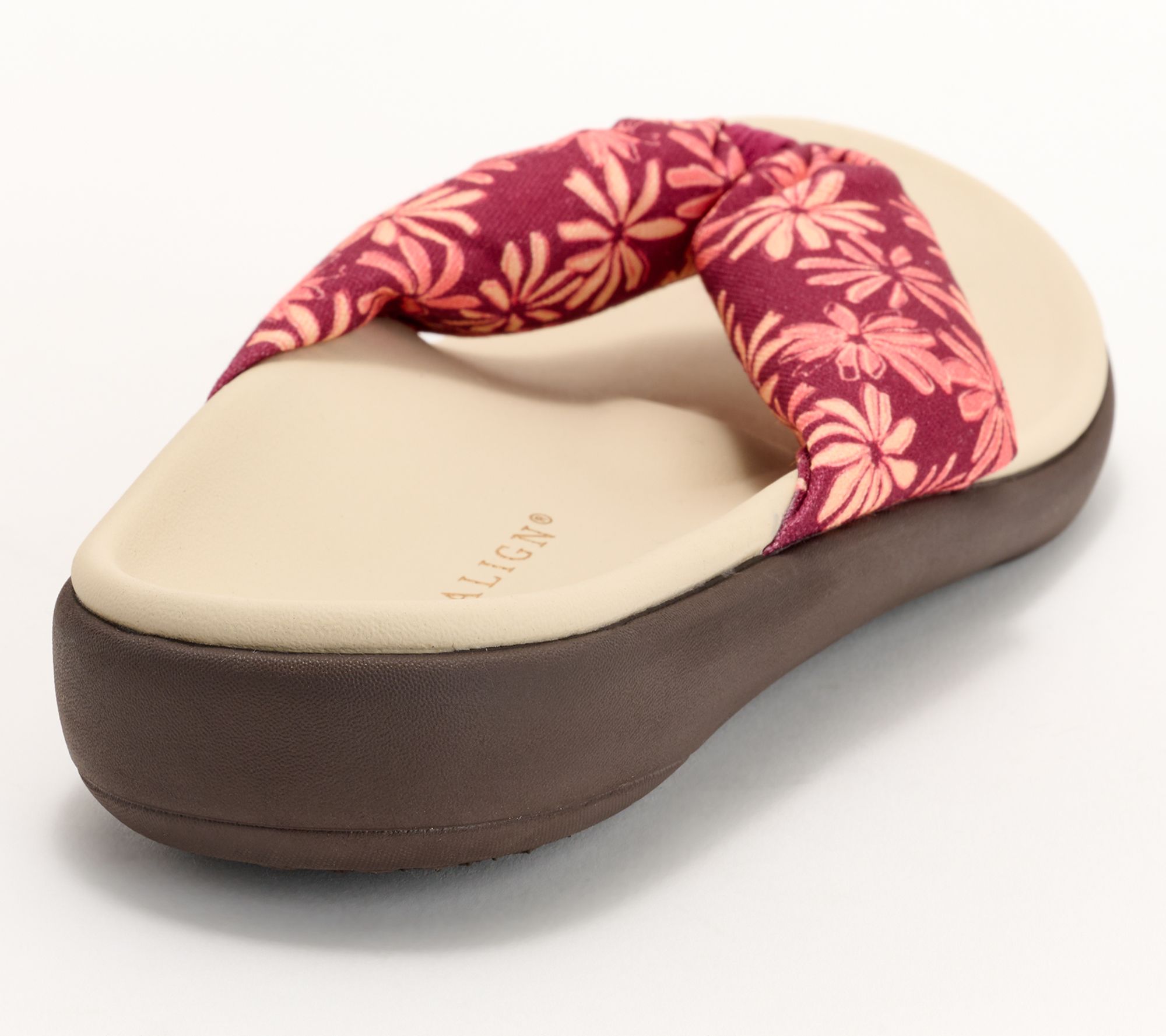 ua2516♡ Revitalign Orthotic Floral Printed Thong Sandals - Tahiti