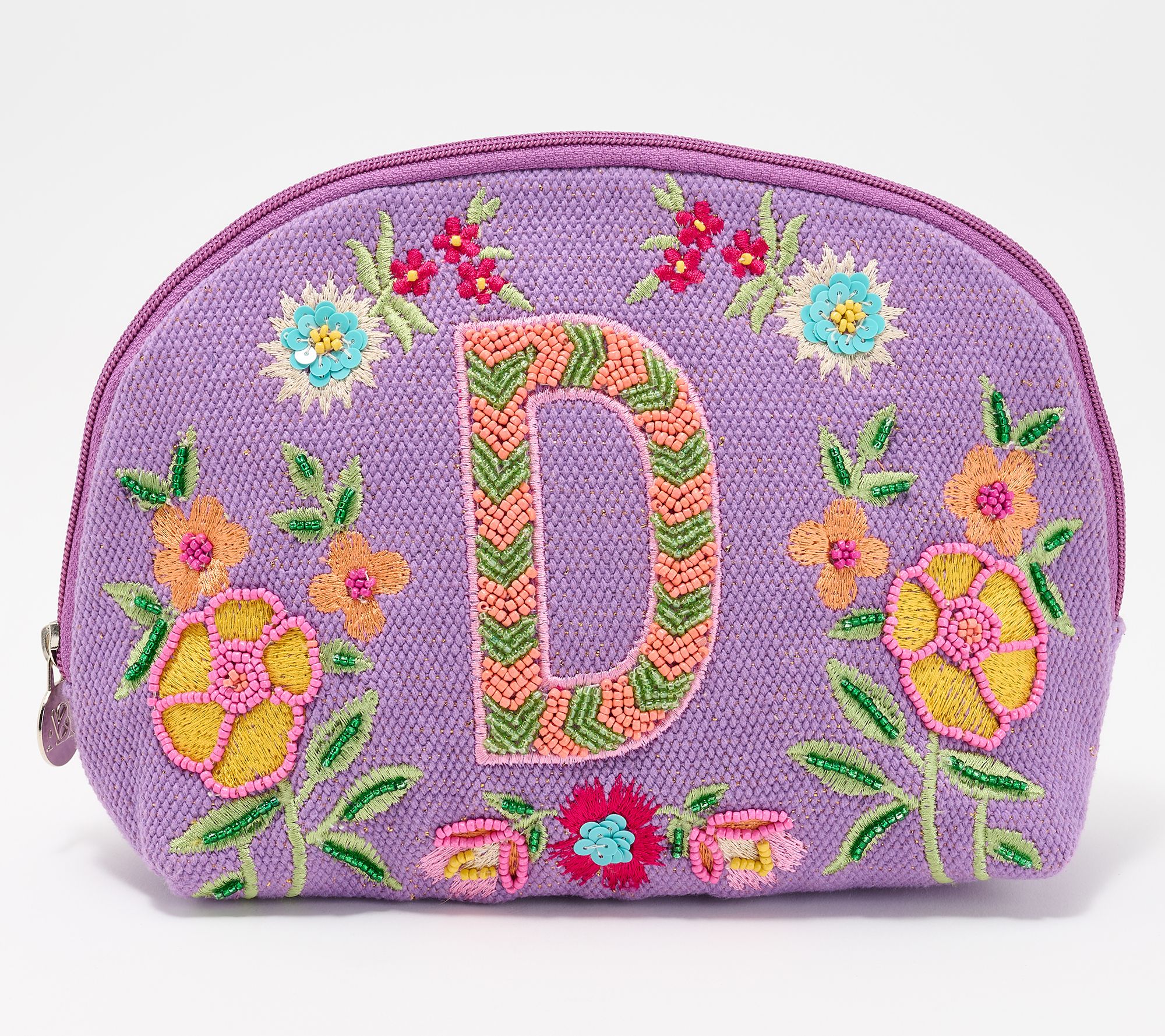 America & Beyond Embellished & Beaded Initial Pouch