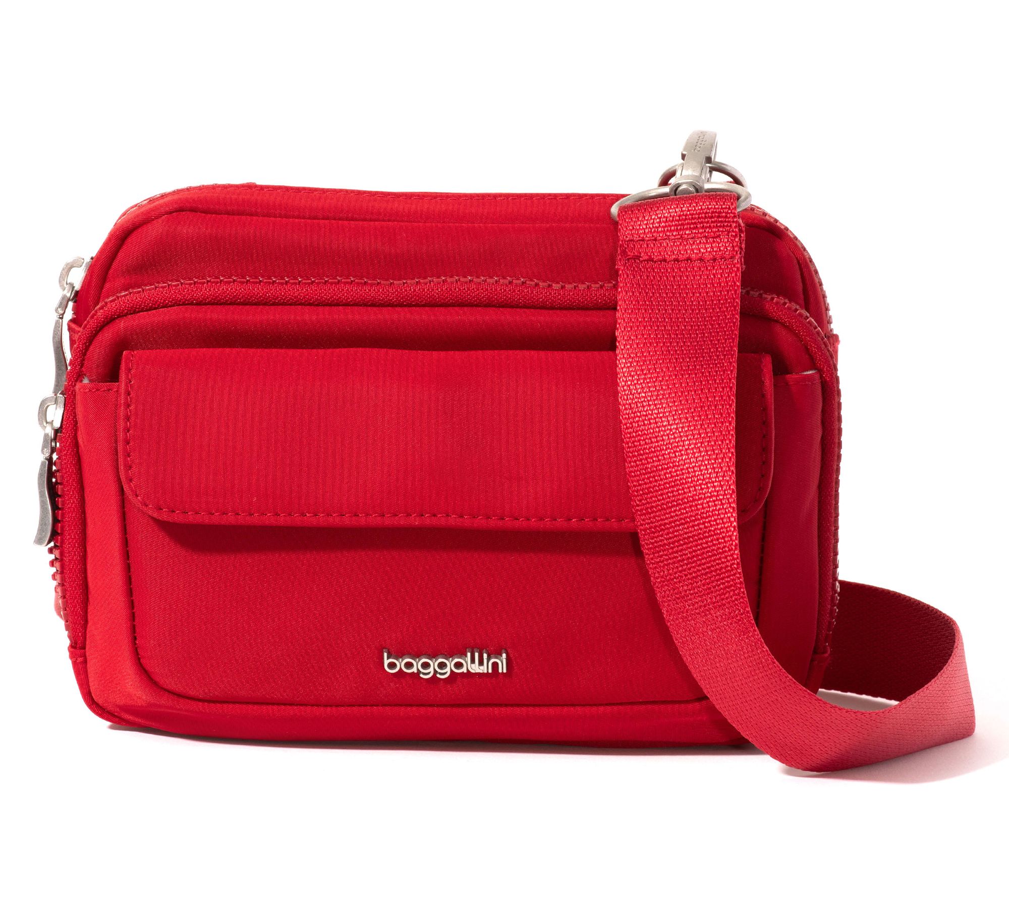 Baggallini Modern Double Zip Crossbody w/ Built-In RFID Wallet