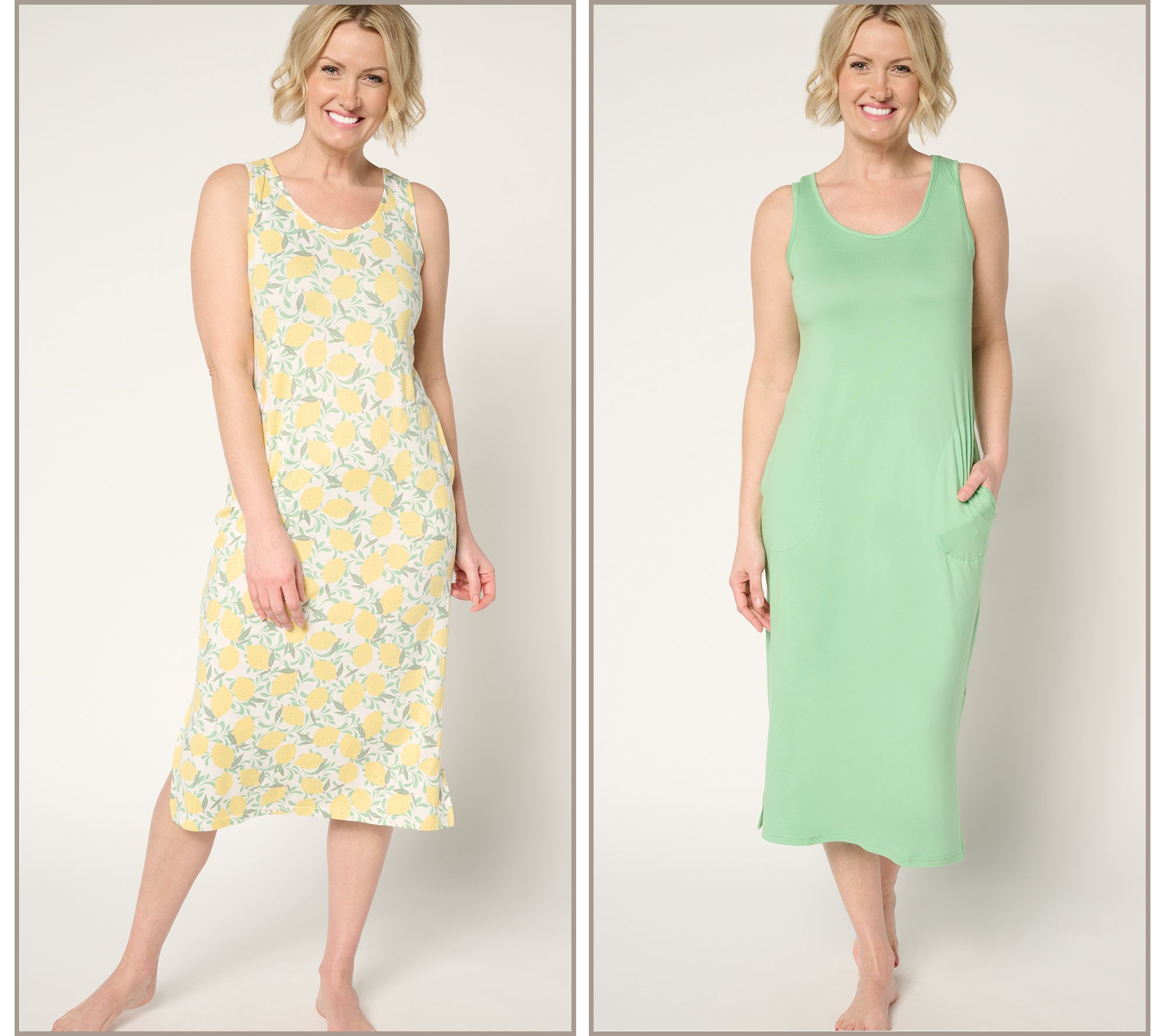 "As Is" MUK LUKS Cloud Knit Set of 2 Midi Dresses