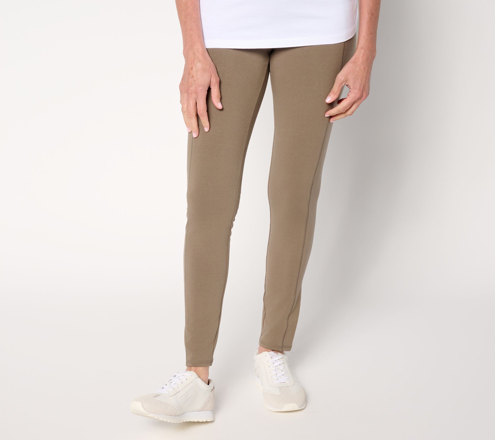 Denim & Co. Active Petite Duo Stretch Slim Leg Pants
