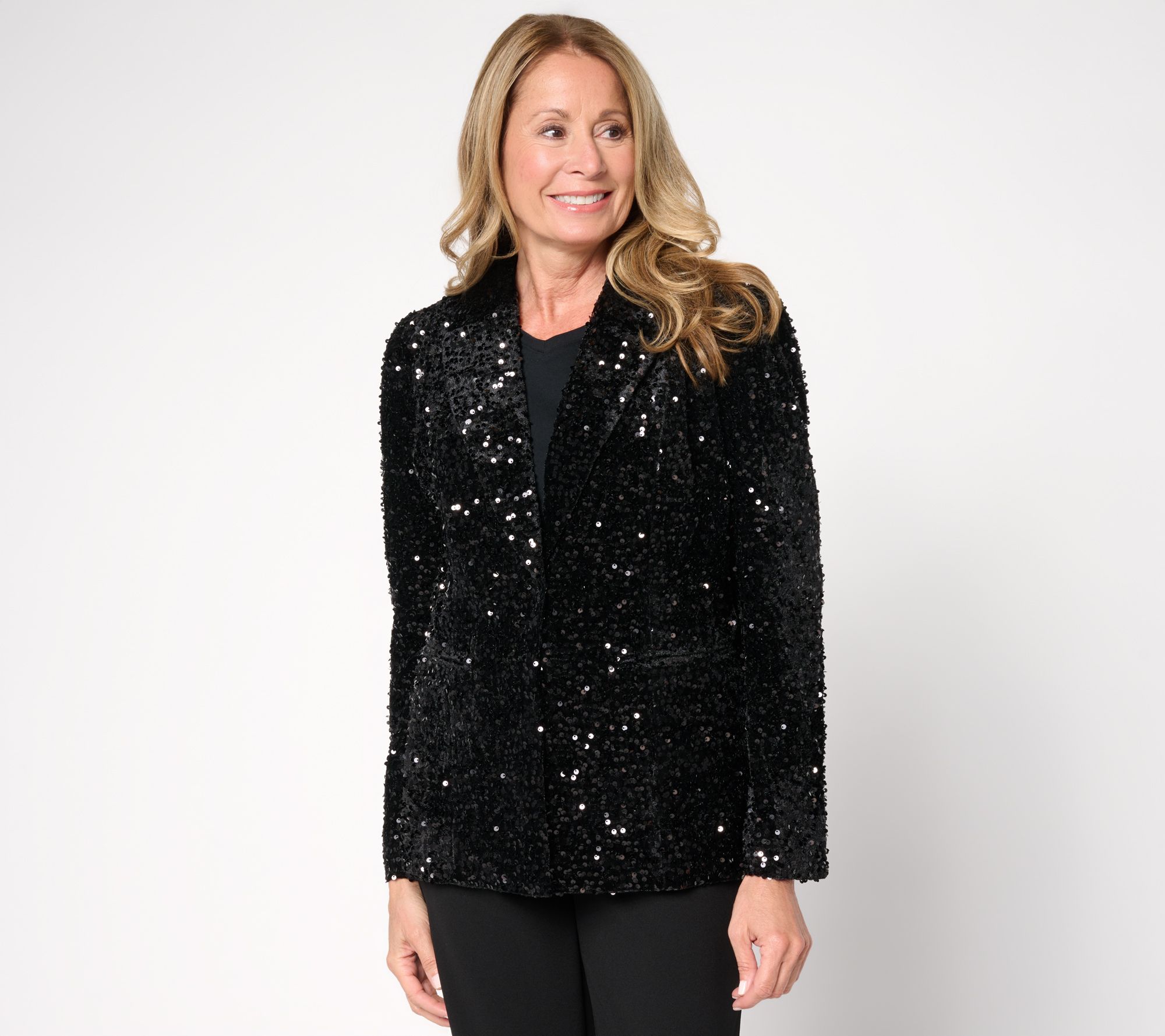 nicole by Nicole Miller Sequin Velvet Blazer