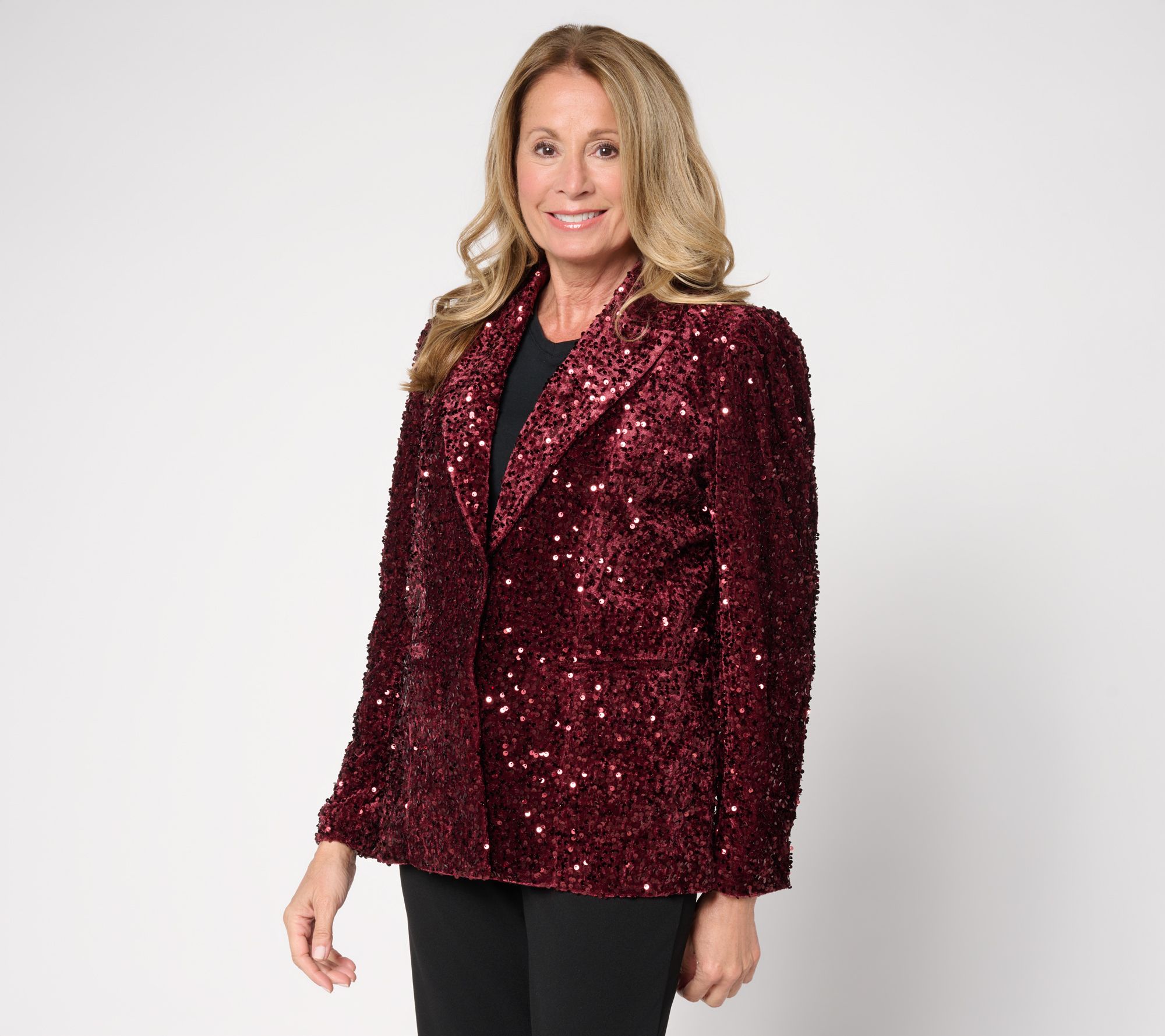 nicole by Nicole Miller Sequin Velvet Blazer