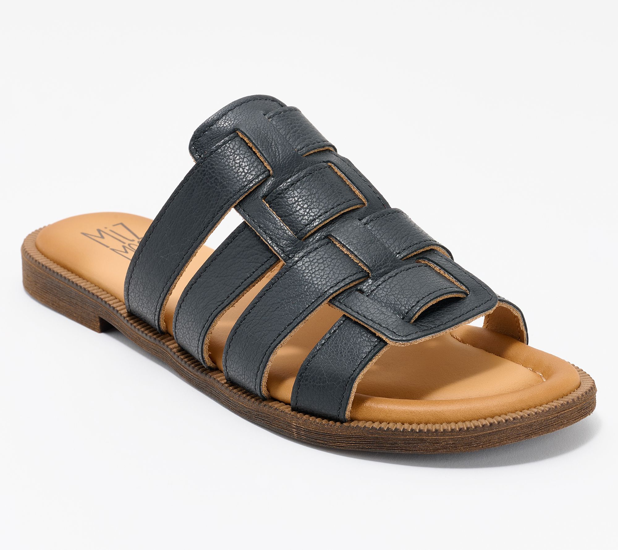 "As Is" Miz Mooz Leather Fisherman Slide Sandals- Primm