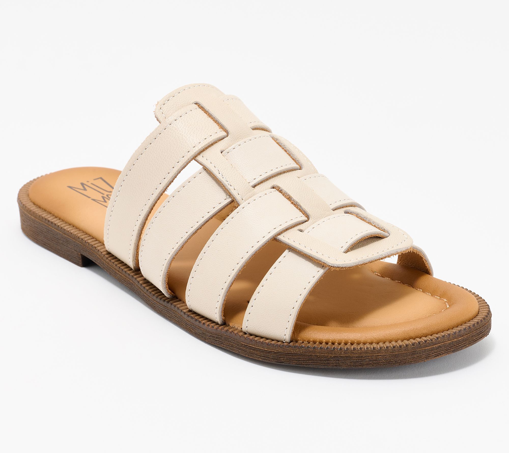 "As Is" Miz Mooz Leather Fisherman Slide Sandals- Primm