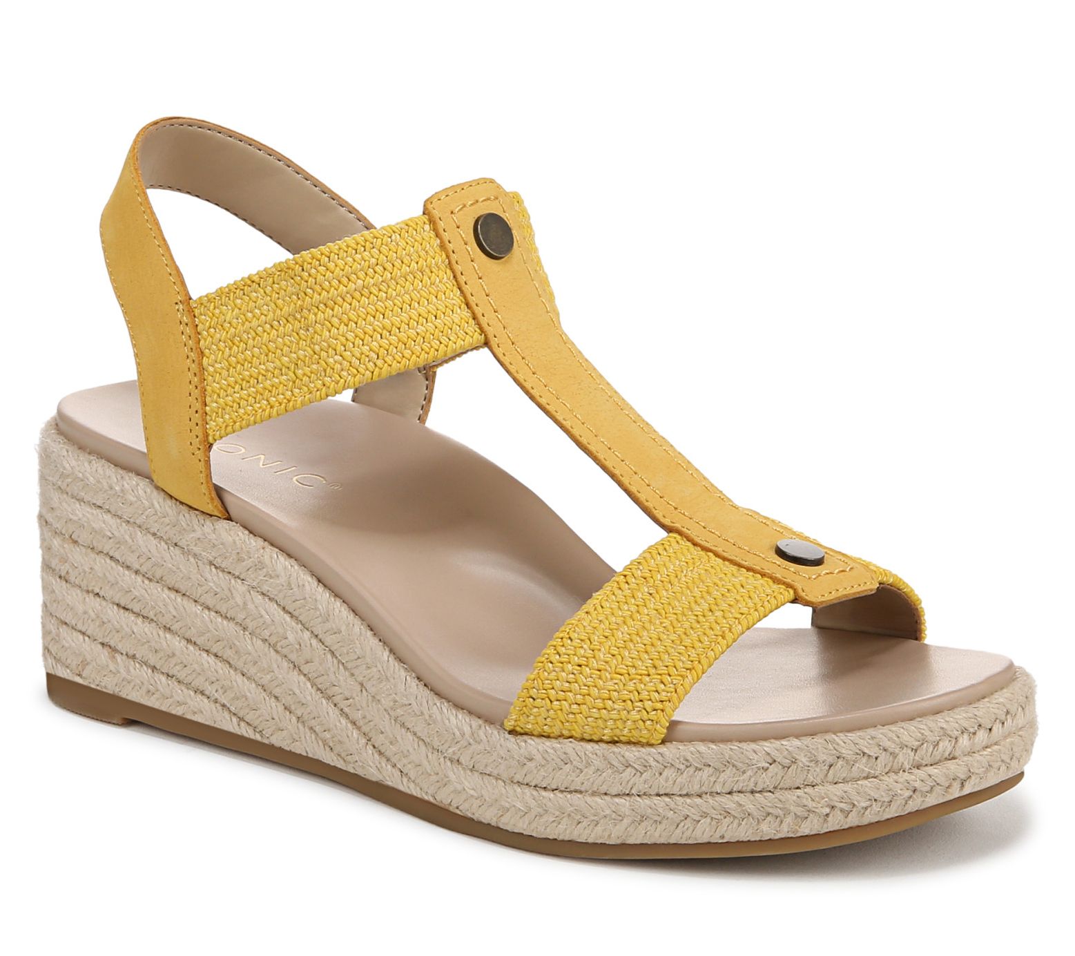 Vionic Leather Espadrille Wedge Sandal - Calera