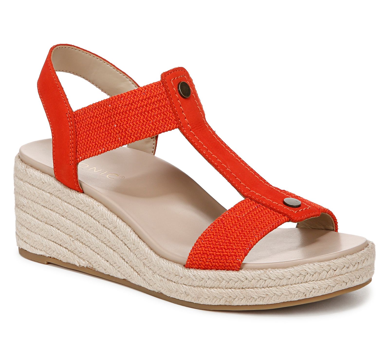 Vionic Leather Espadrille Wedge Sandal - Calera
