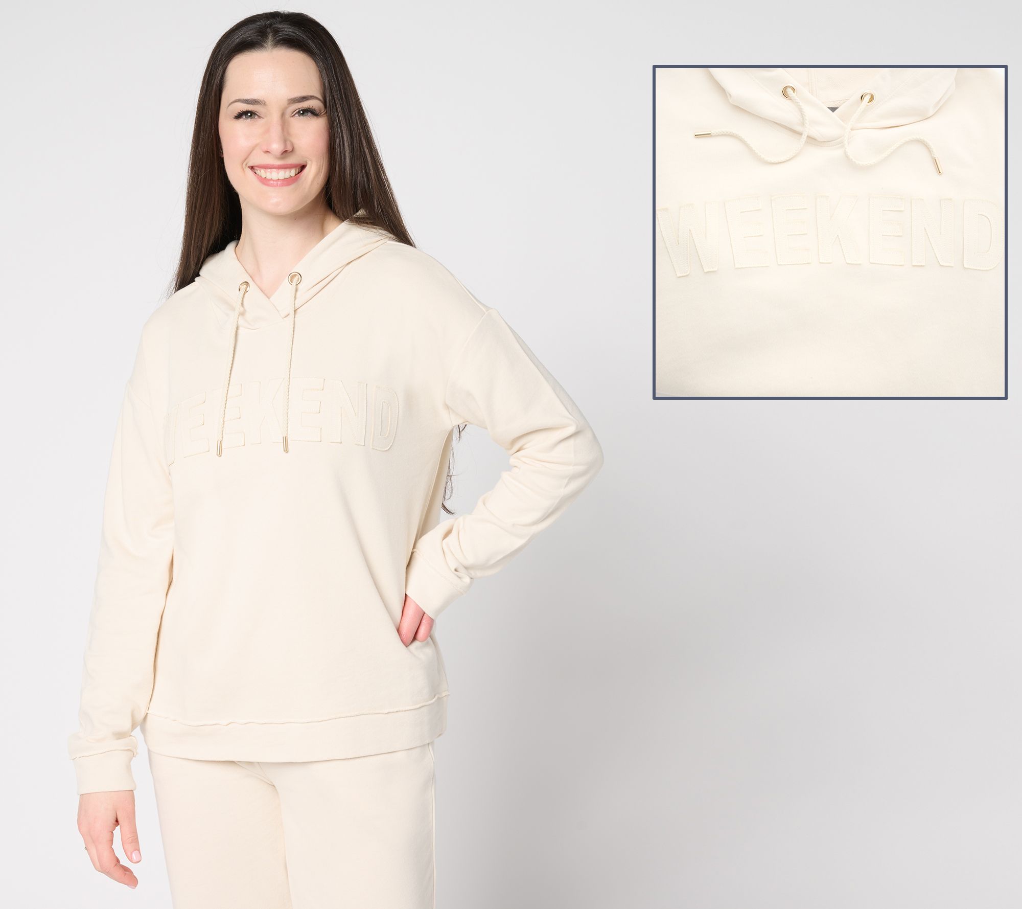 "As Is" AnyBody French Terry Message Hoodie