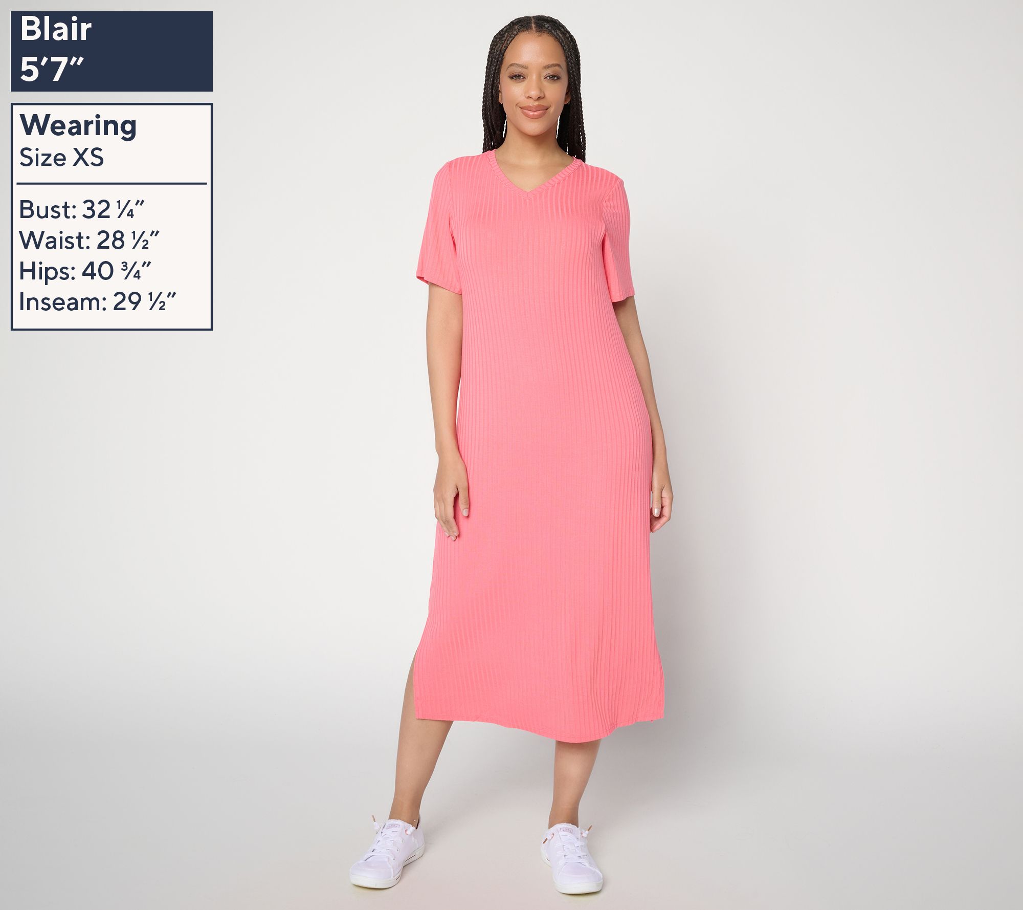 Anybody Radiant Rib Knit Midi Dress with Support System - QVC.com