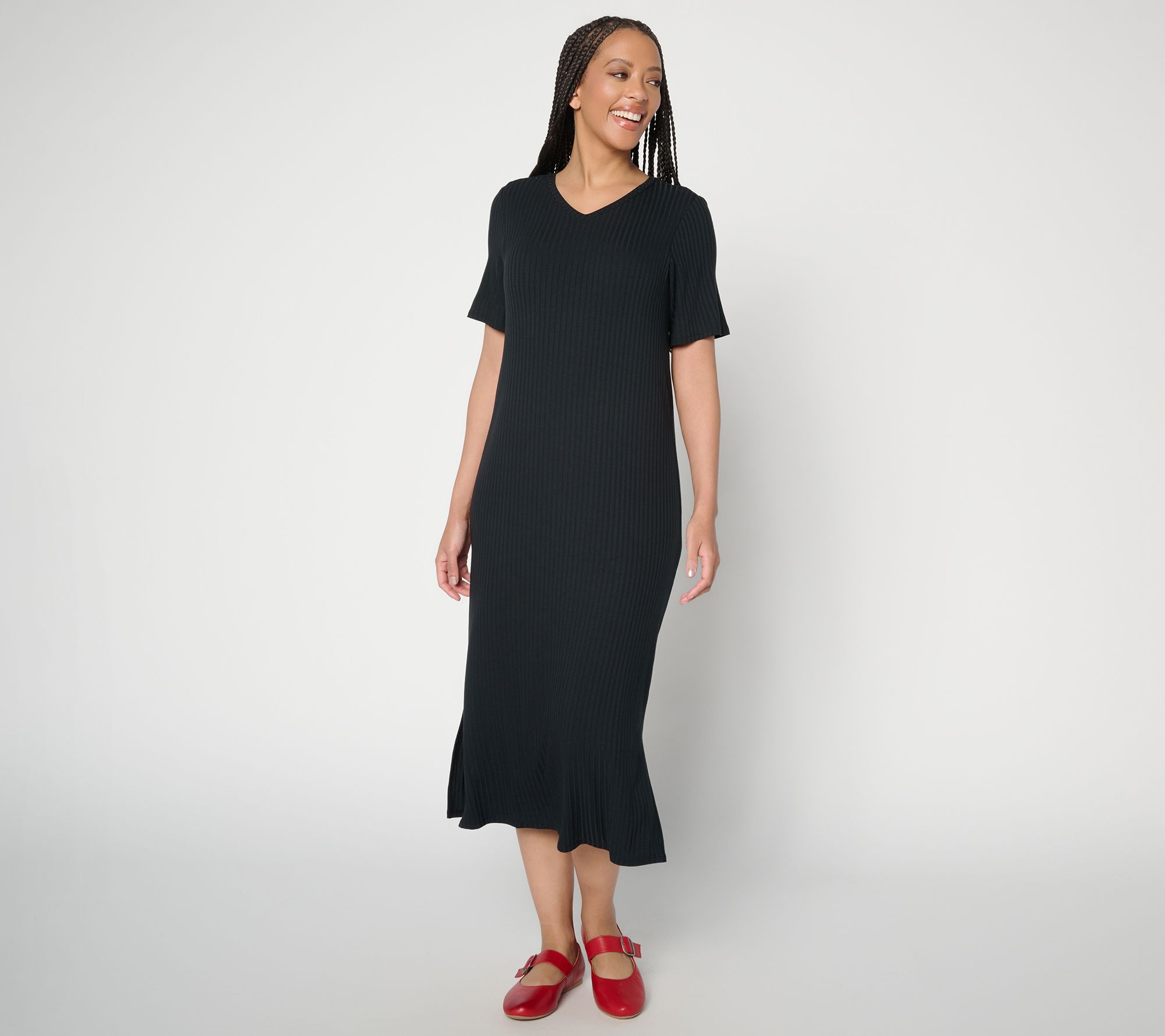 qvc black dresses Unique Vintage Black Velvet Front Twist Swing Dress XS/0-2