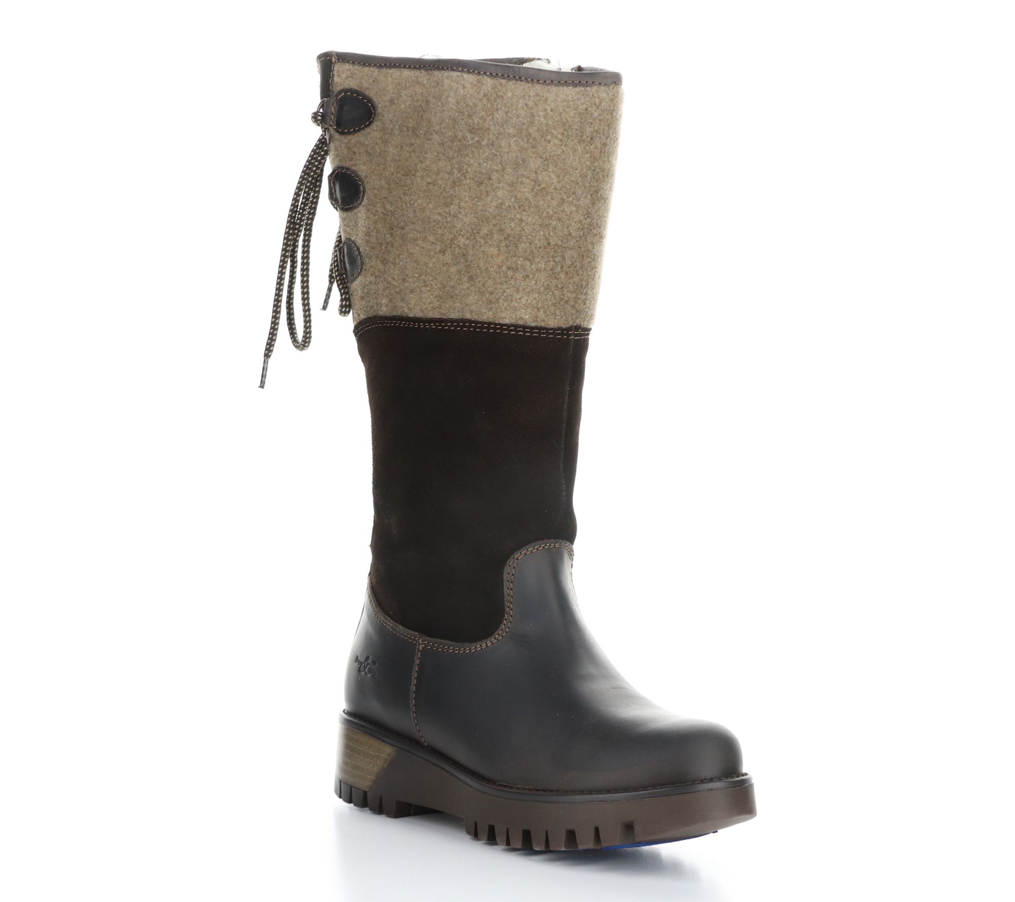 Bos. & Co. Saddle/Suede/Tweed Side Zip  Boot  -Goose Prima
