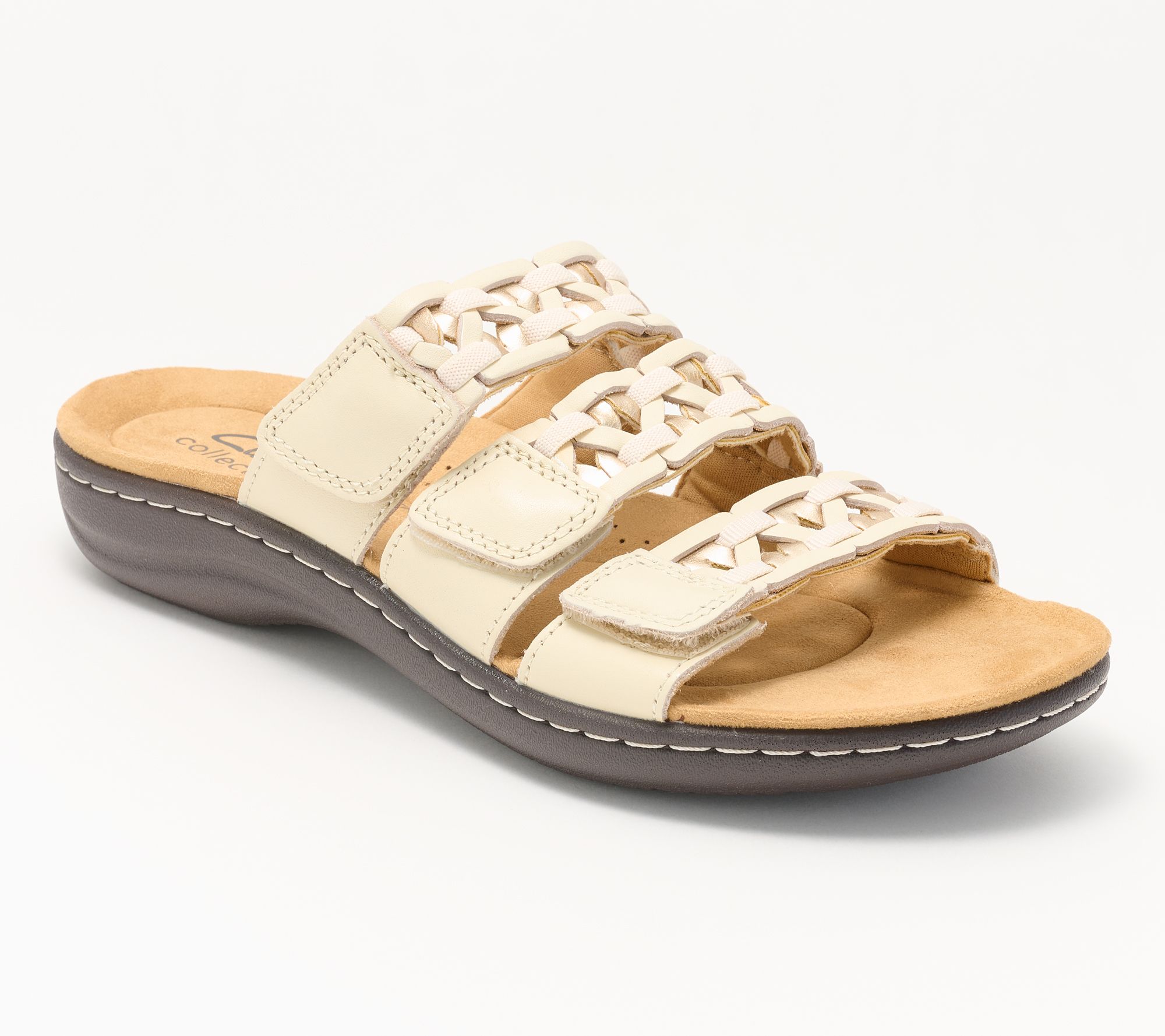 Clarks Collection Leather Slide Sandals -Laurieann Emma