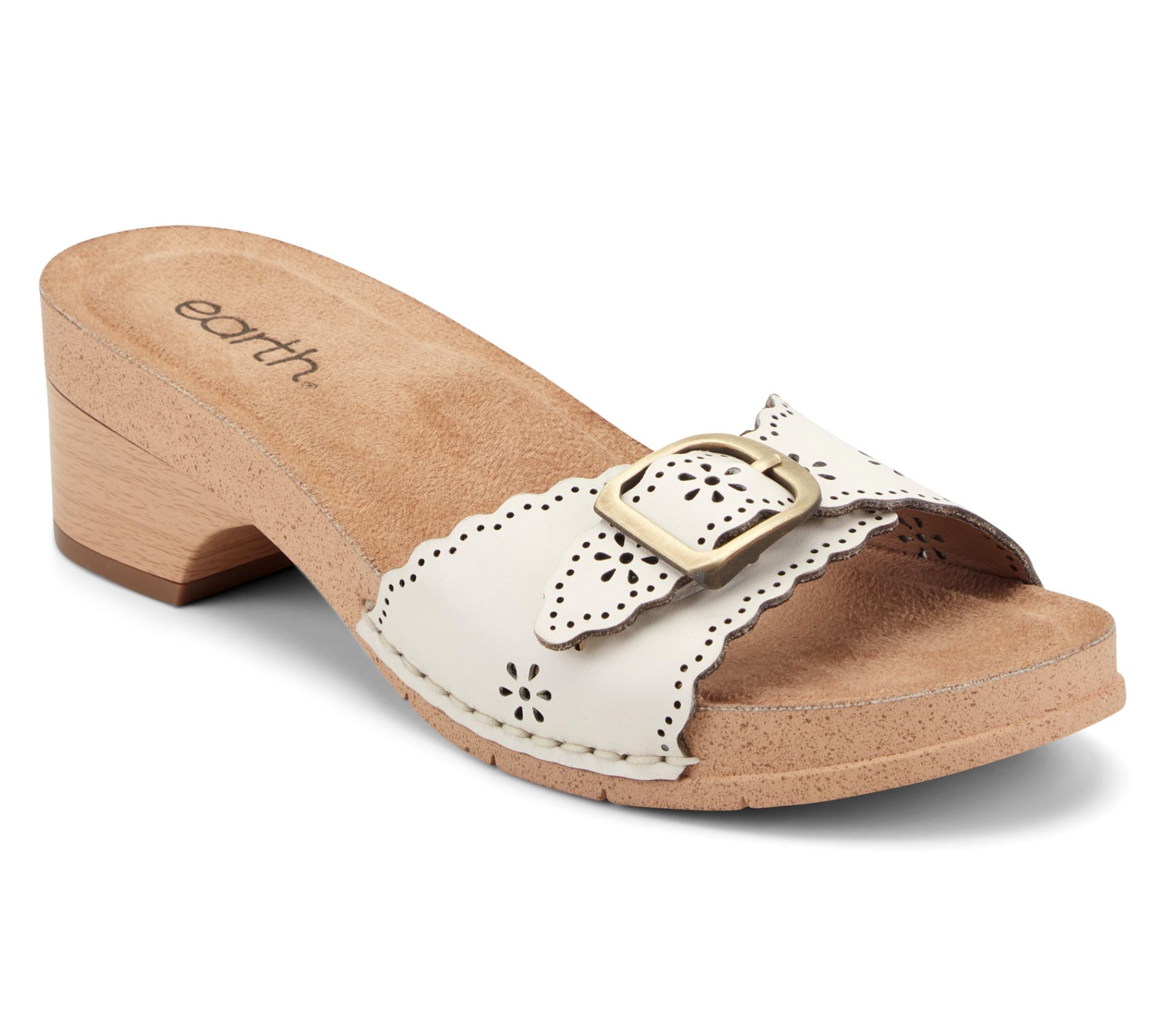 Earth Leather Heeled Sandals -Haisly