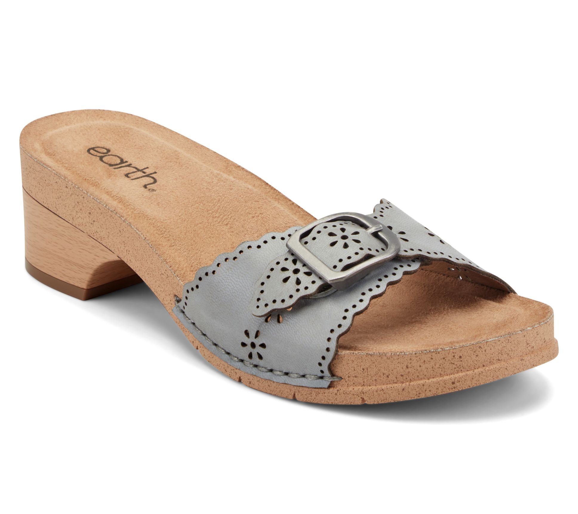 Earth Leather Heeled Sandals -Haisly