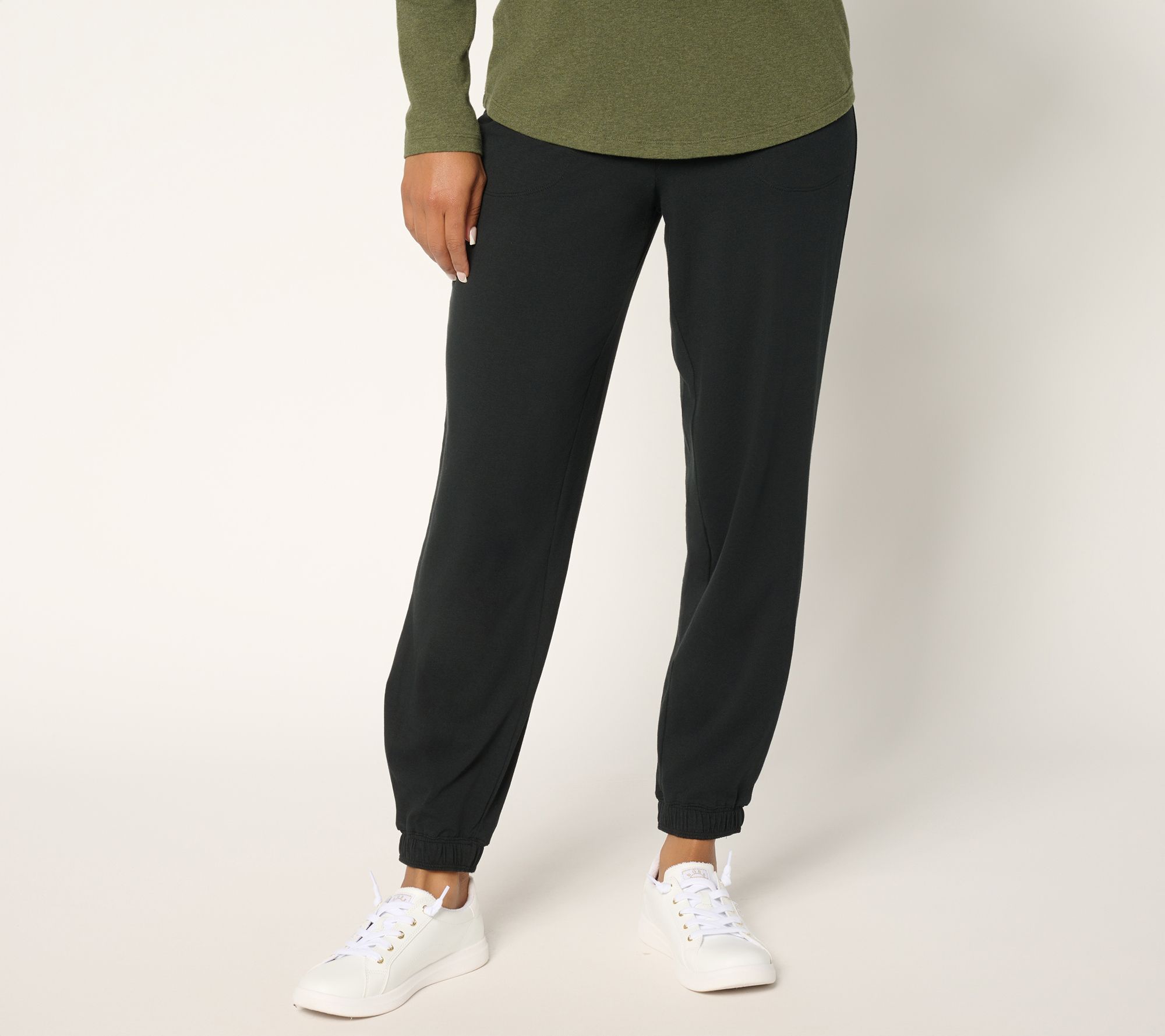 "As Is" AnyBody Tall Cozy Knit Side Pleat Jogger with Pockets