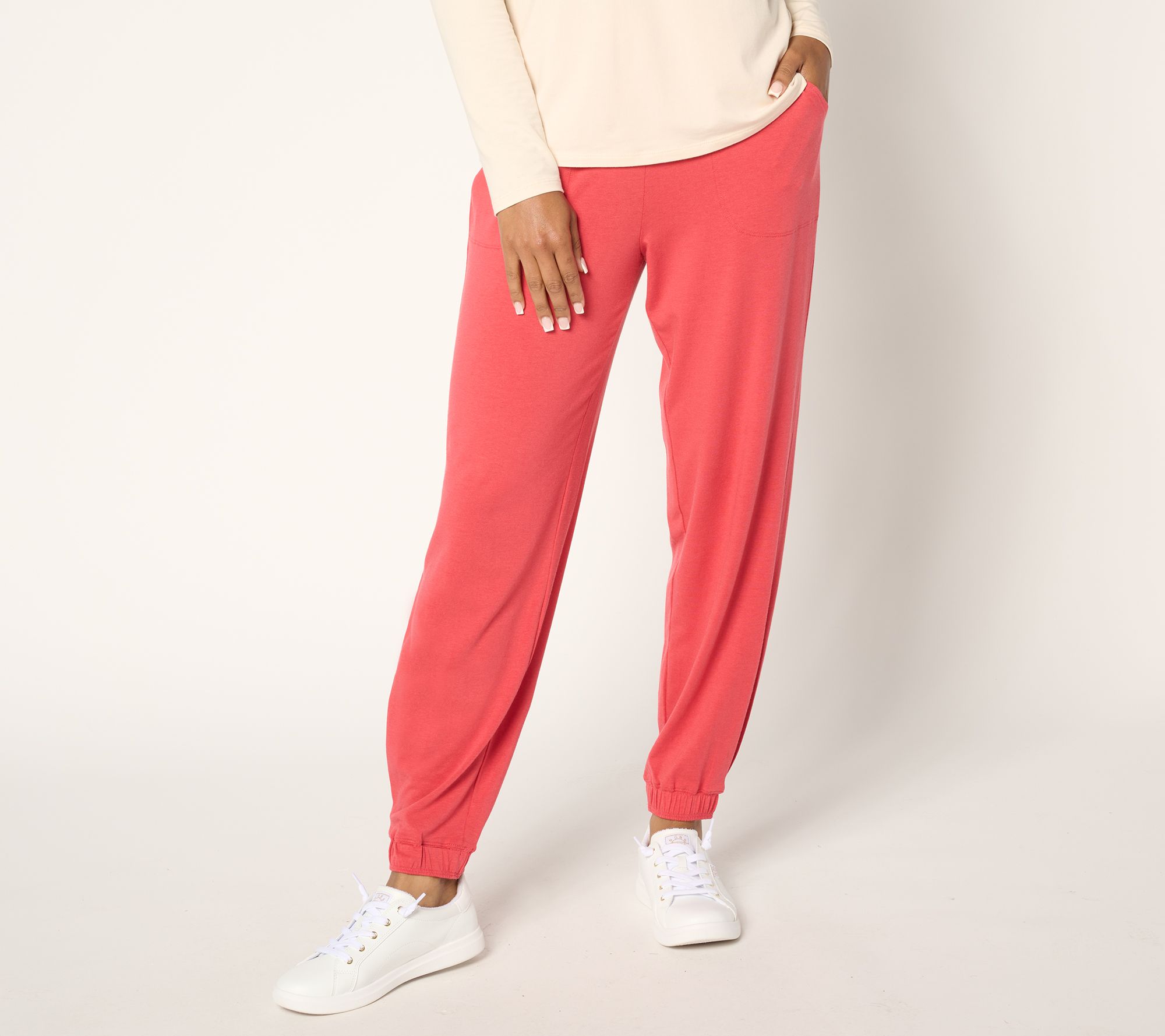 "As Is" AnyBody Tall Cozy Knit Side Pleat Jogger with Pockets