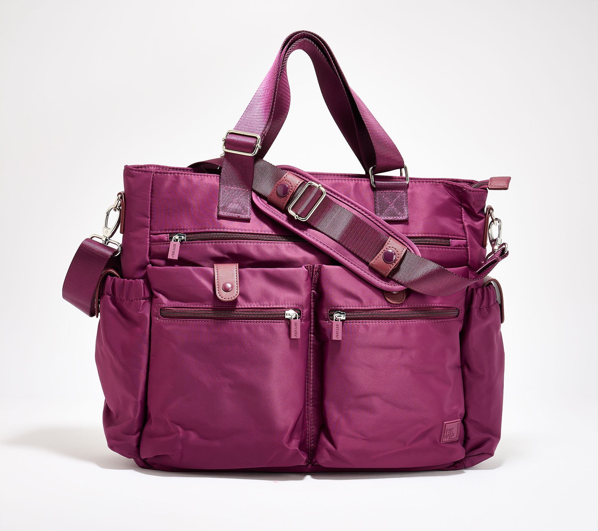 "As Is" IHKWIP The Champion Multi-Pocket Large Tote w/ Crossbody Strap