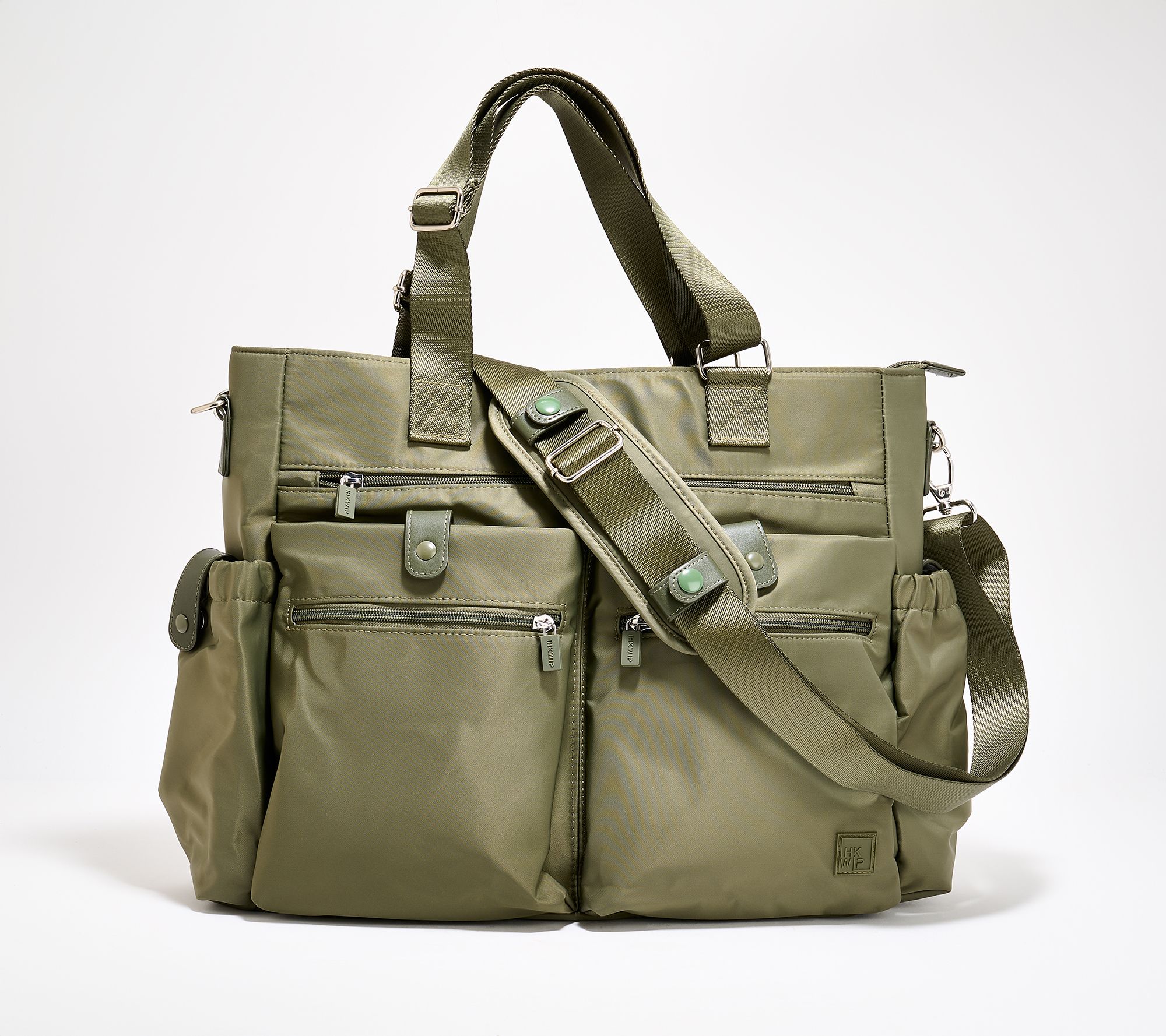 "As Is" IHKWIP The Champion Multi-Pocket Large Tote w/ Crossbody Strap
