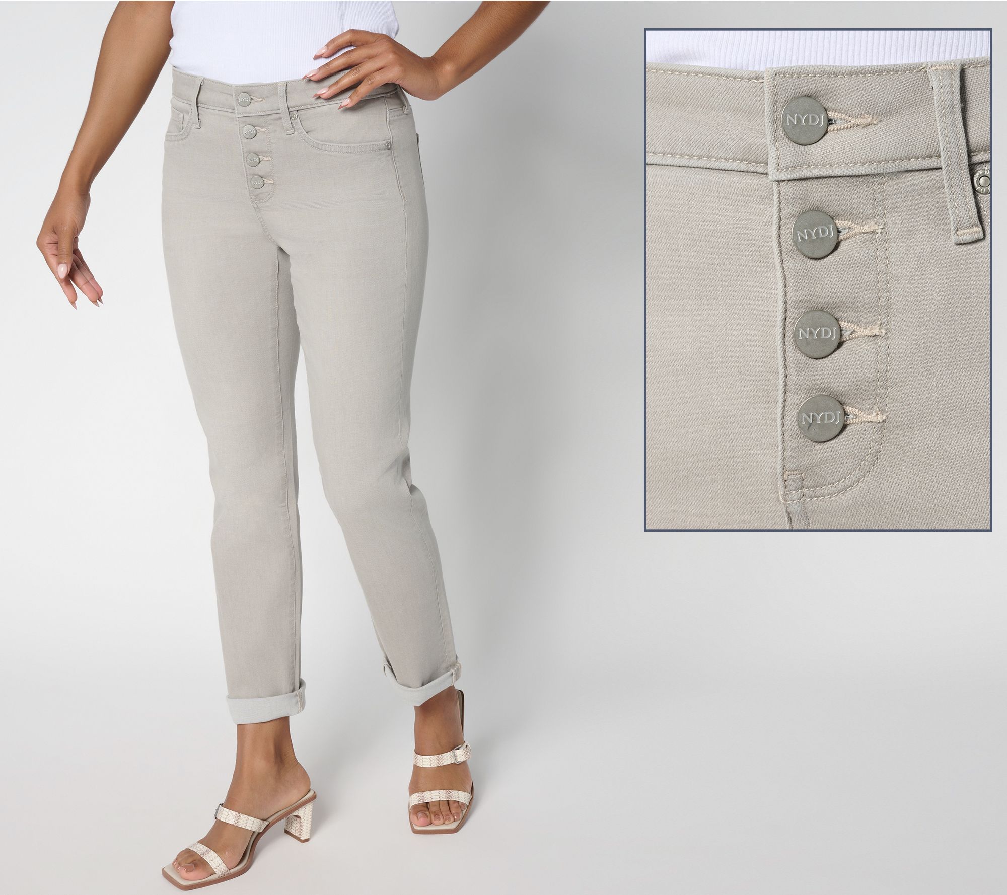 "As Is" NYDJ Sheri Slim Ankle Jean with Cuff