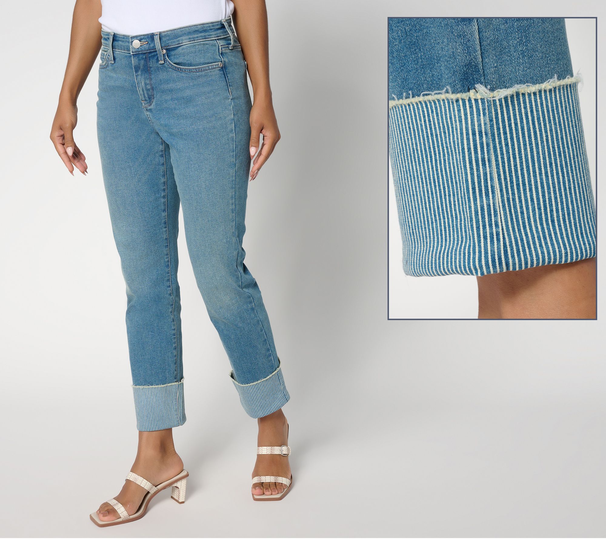 "As Is" NYDJ Sheri Slim Ankle Jean with Cuff