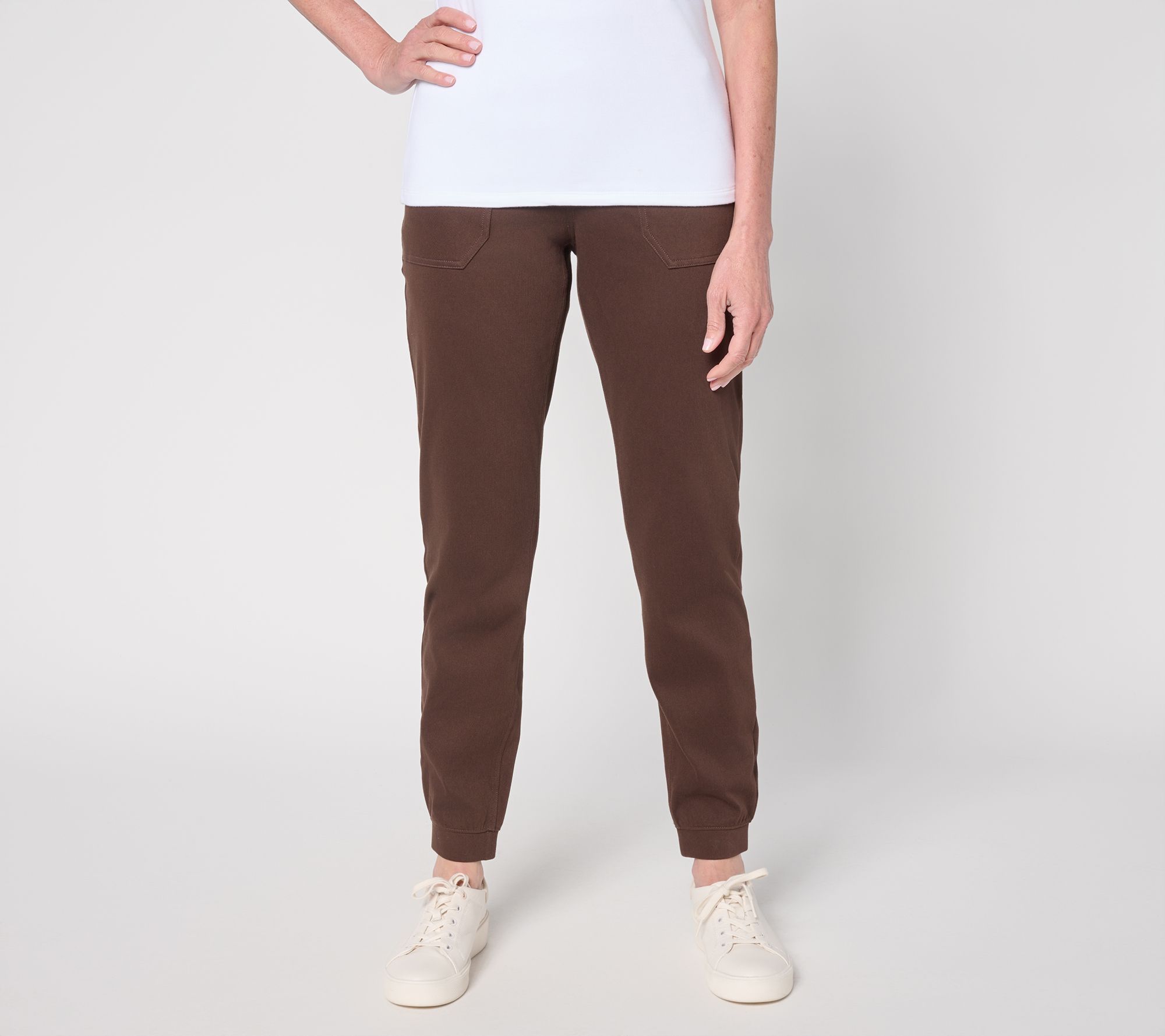 "As Is" Denim & Co. Petite Comfy Knit Air Pull On Jogger