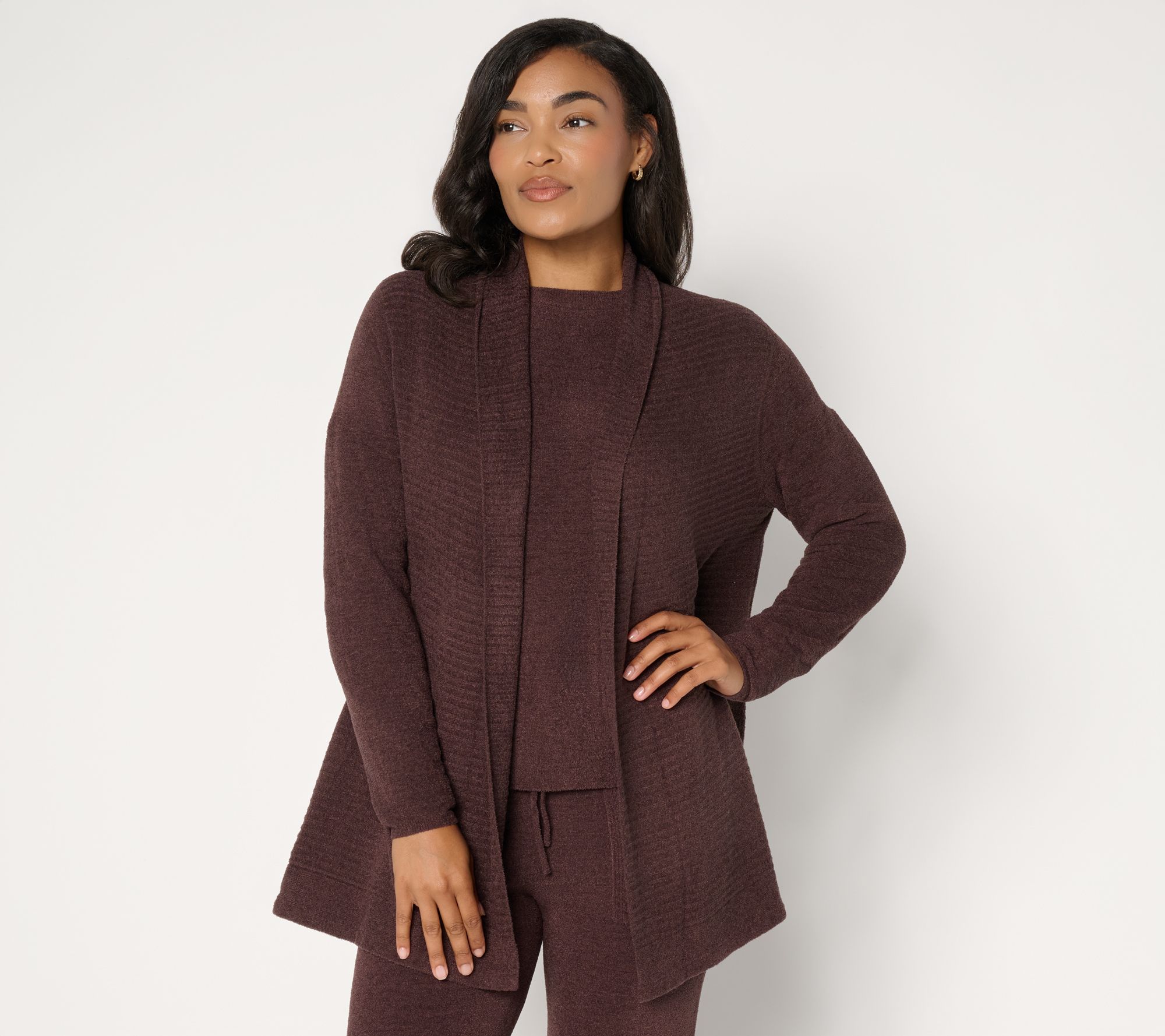 Barefoot Dreams CozyChic Ultra Lite Rib Front Cardigan