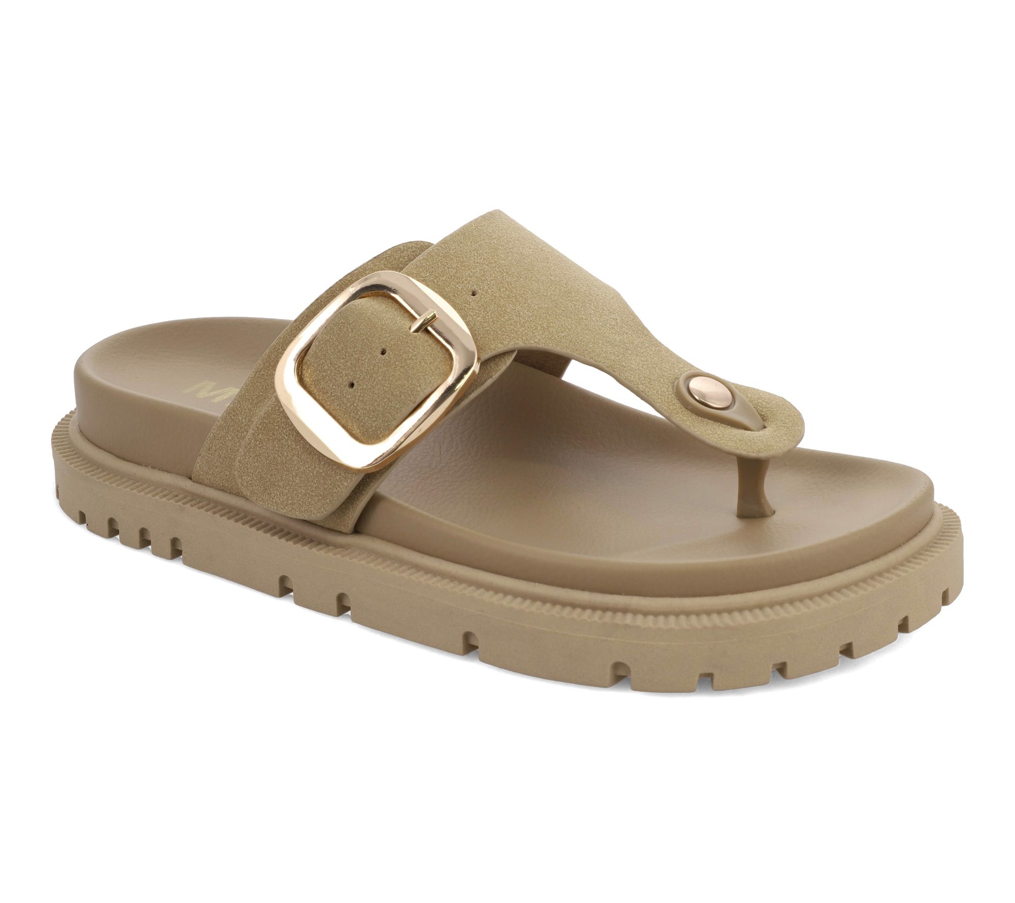 MIA Buckled Comfort Thong Sandals - Geri