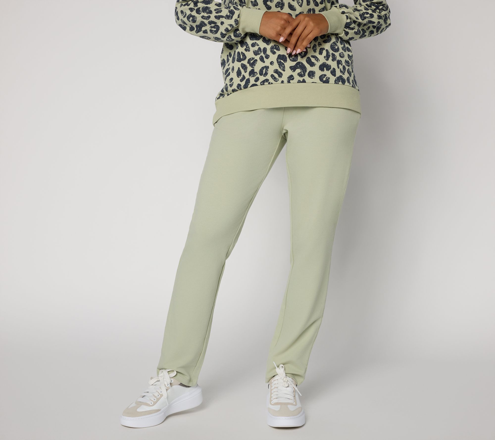 "As Is" Belle by Kim Gravel Reg French Terry Straight Leg Pant