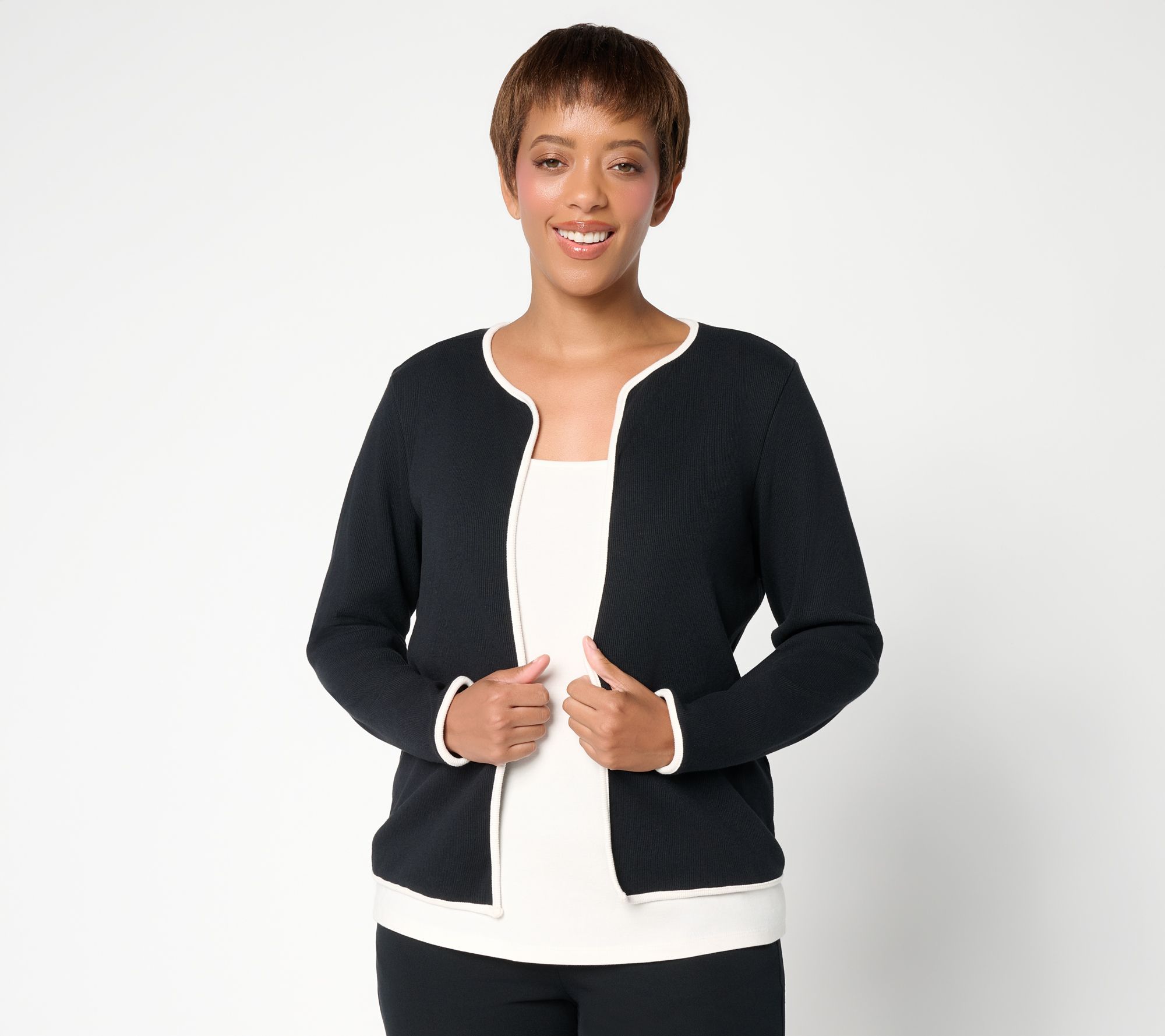 BEAUTIFUL by Lawrence Zarian Open Front Cardigan Sweater