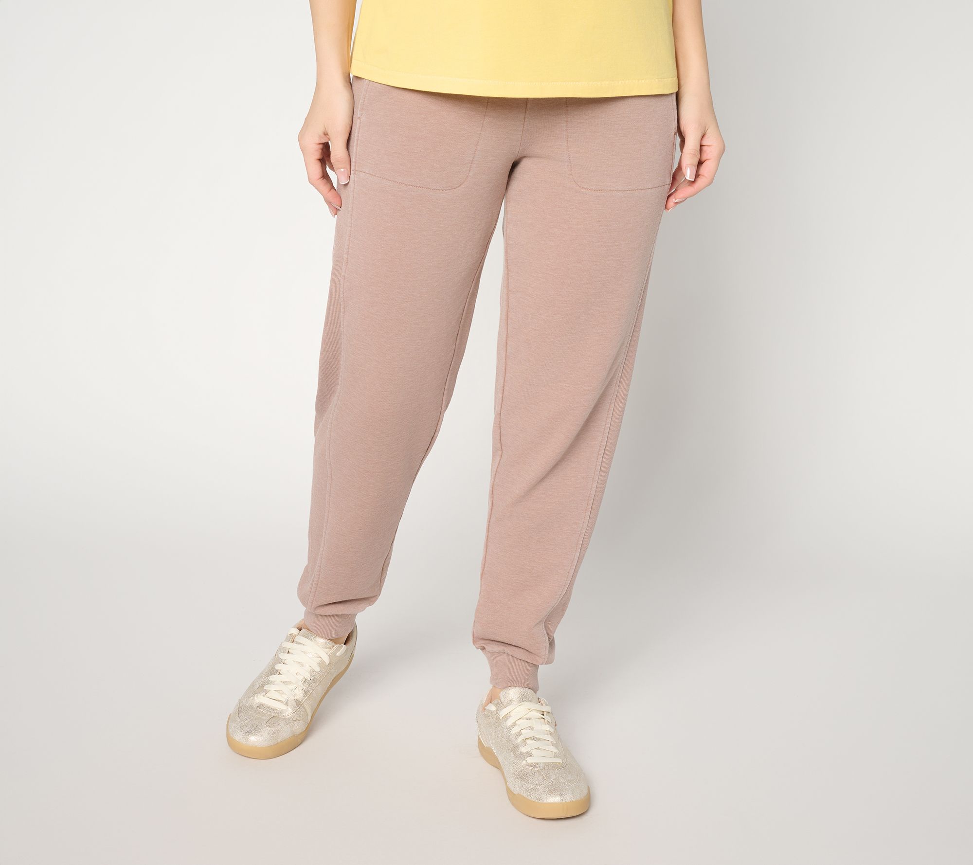"As Is" AnyBody Petite Beach Wash Jogger Ankle Pants